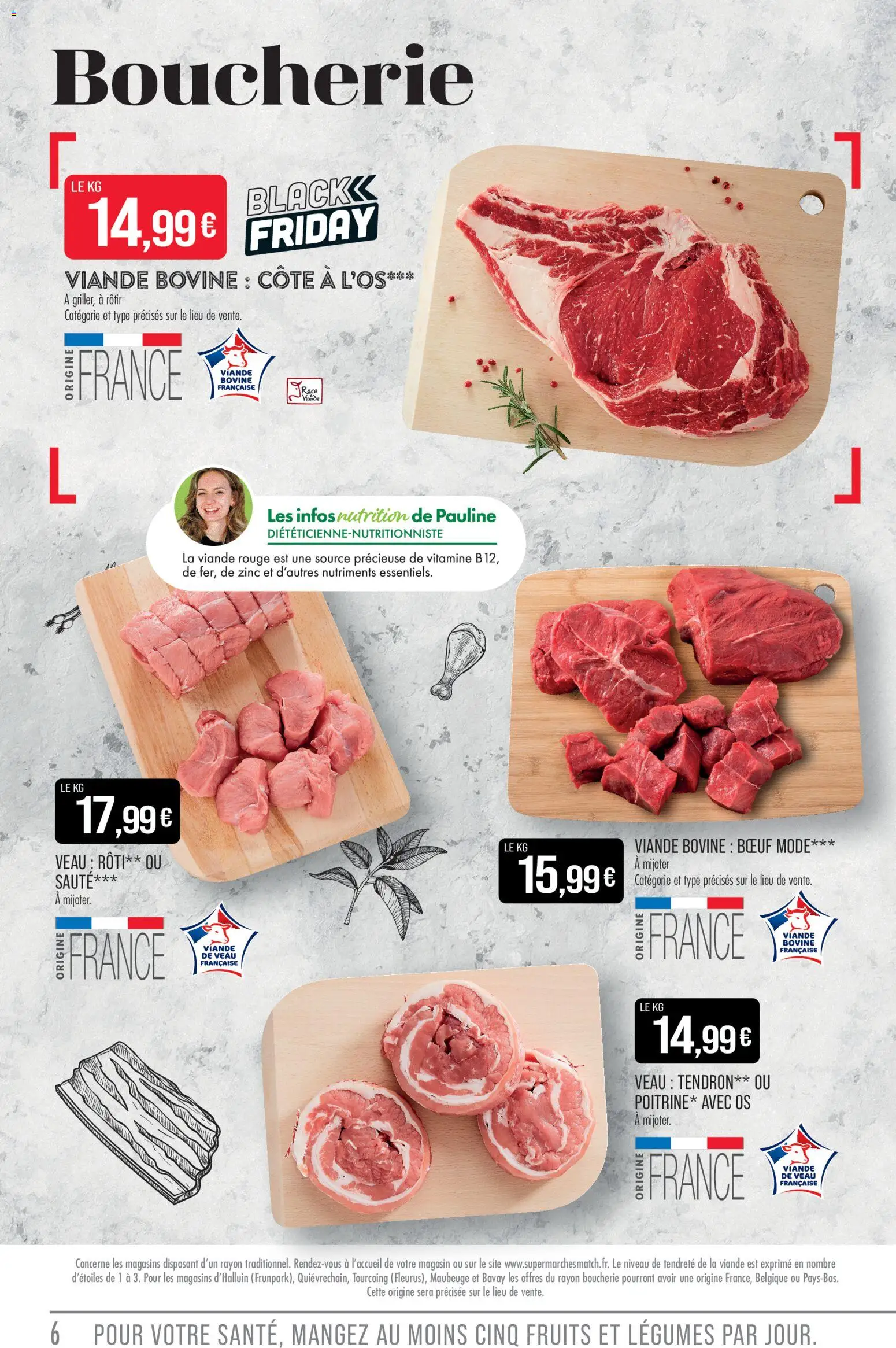 {H1} | Page: 6 | Produits: Veau roti, Viande, Viande bovine