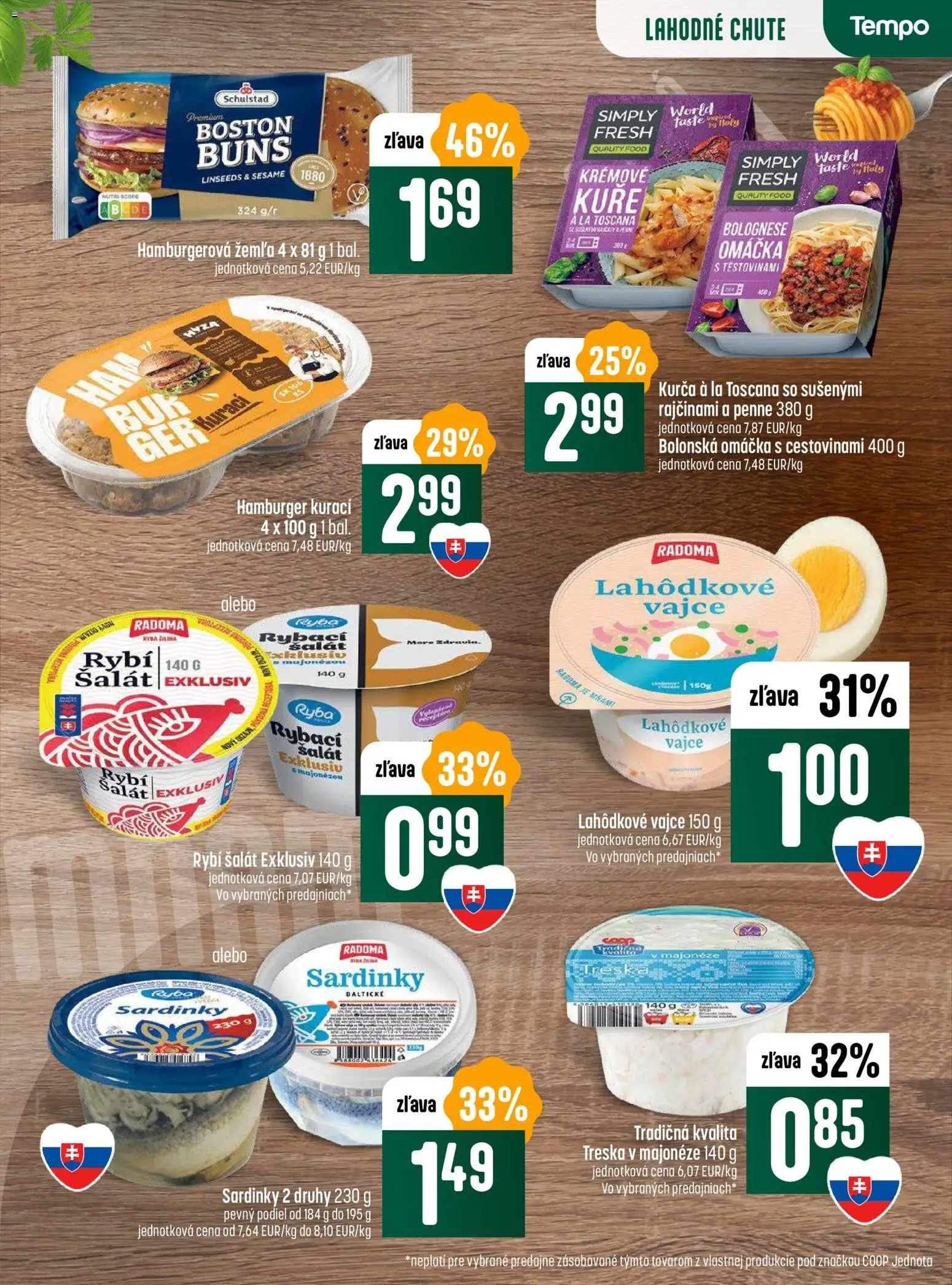 Nové COOP Jednota akcie – leták je platný od 30.10.2025 | Strana: 7 | Produkty: Penne, Šalát, Omáčka, Treska