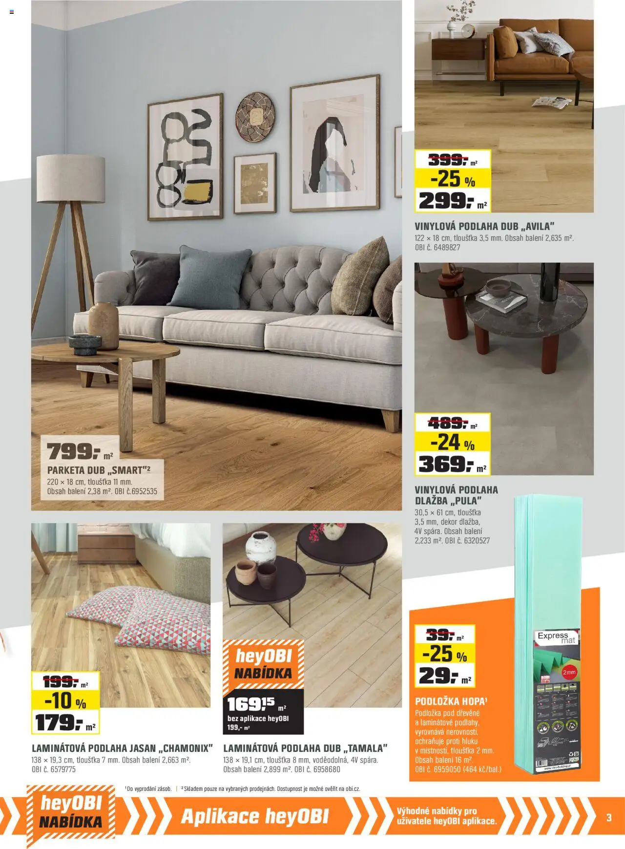 OBI leták - Karlovy Vary, Mladá Boleslav, Králův Dvůr od 01.10.2025 | Strana: 3 | Produkty: Dlažba