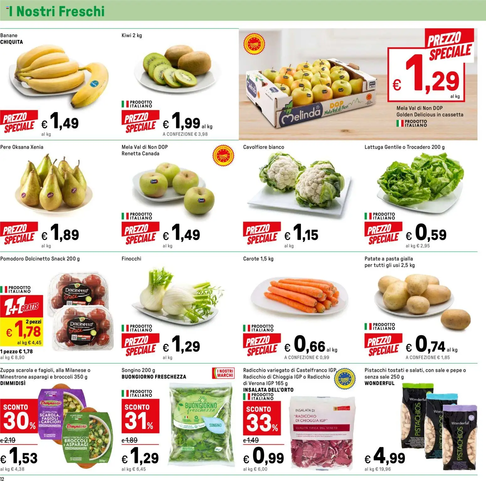 Volantino Iper del 07.01.2026 | Pagina: 12 | Prodotti: Pepe, Carote, Pasta, Pistacchi