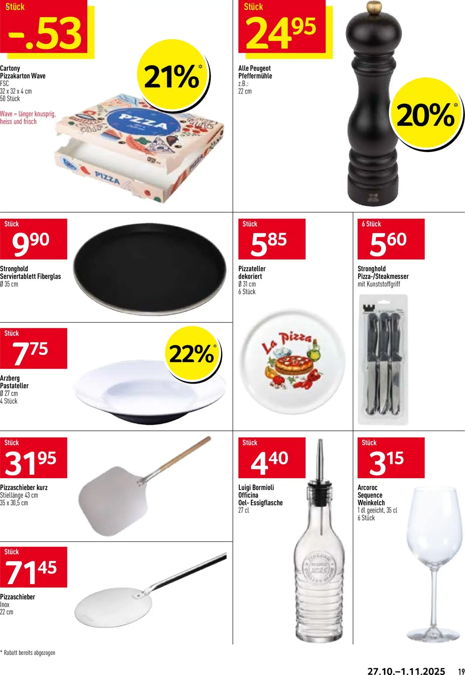 Prodega Aktionen Pizzeria – gültig ab 27.10.2025 | Seite: 19 | Produkte: Pizza