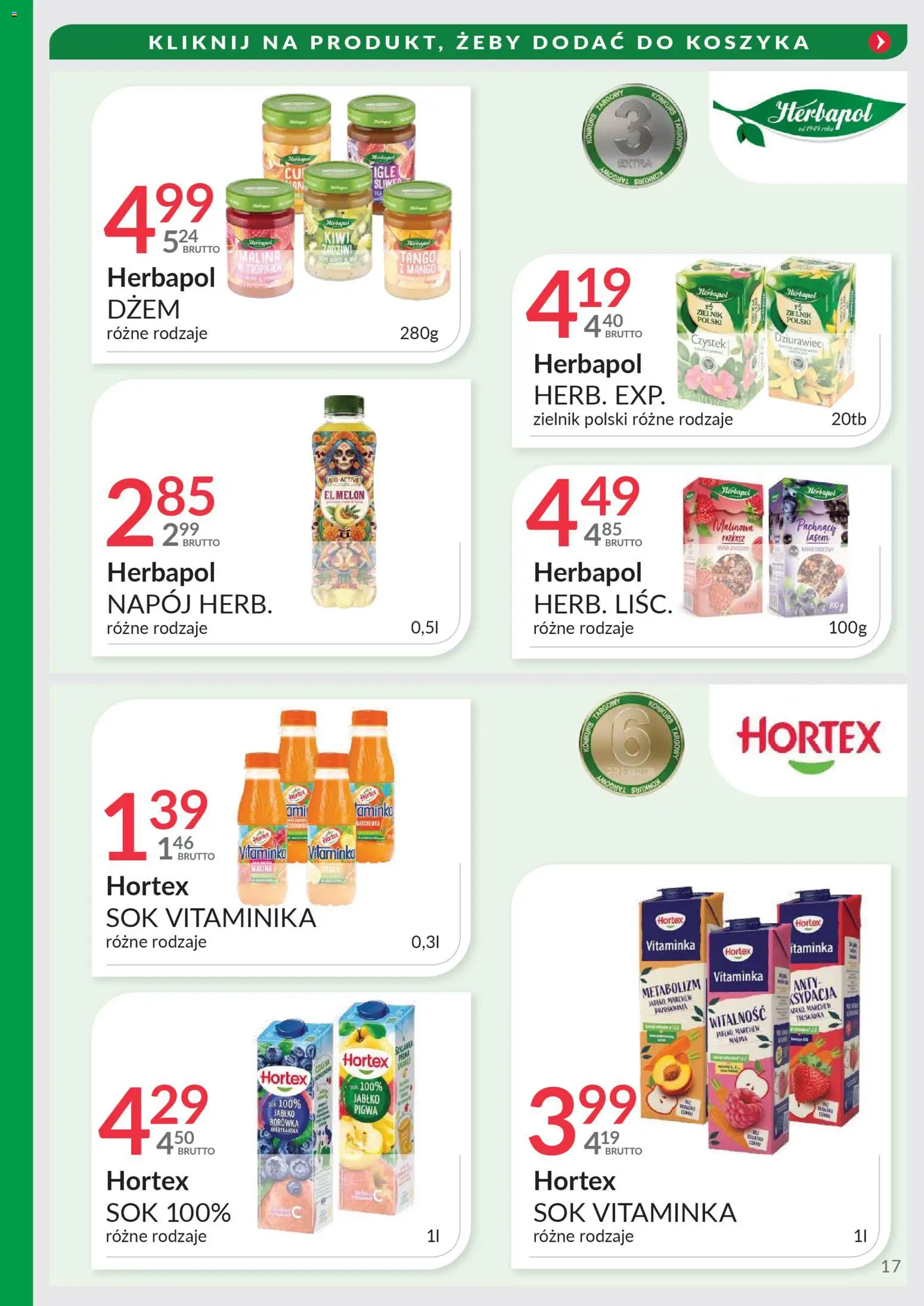 Eurocash Gazetka - Targi Jesień od 03.11.2025 | Strona: 17 | Produkty: Mango, Malina, Sok, Banan