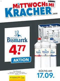 Getränkeland Mittwochs Kracher ab 17.09.2025 gültig