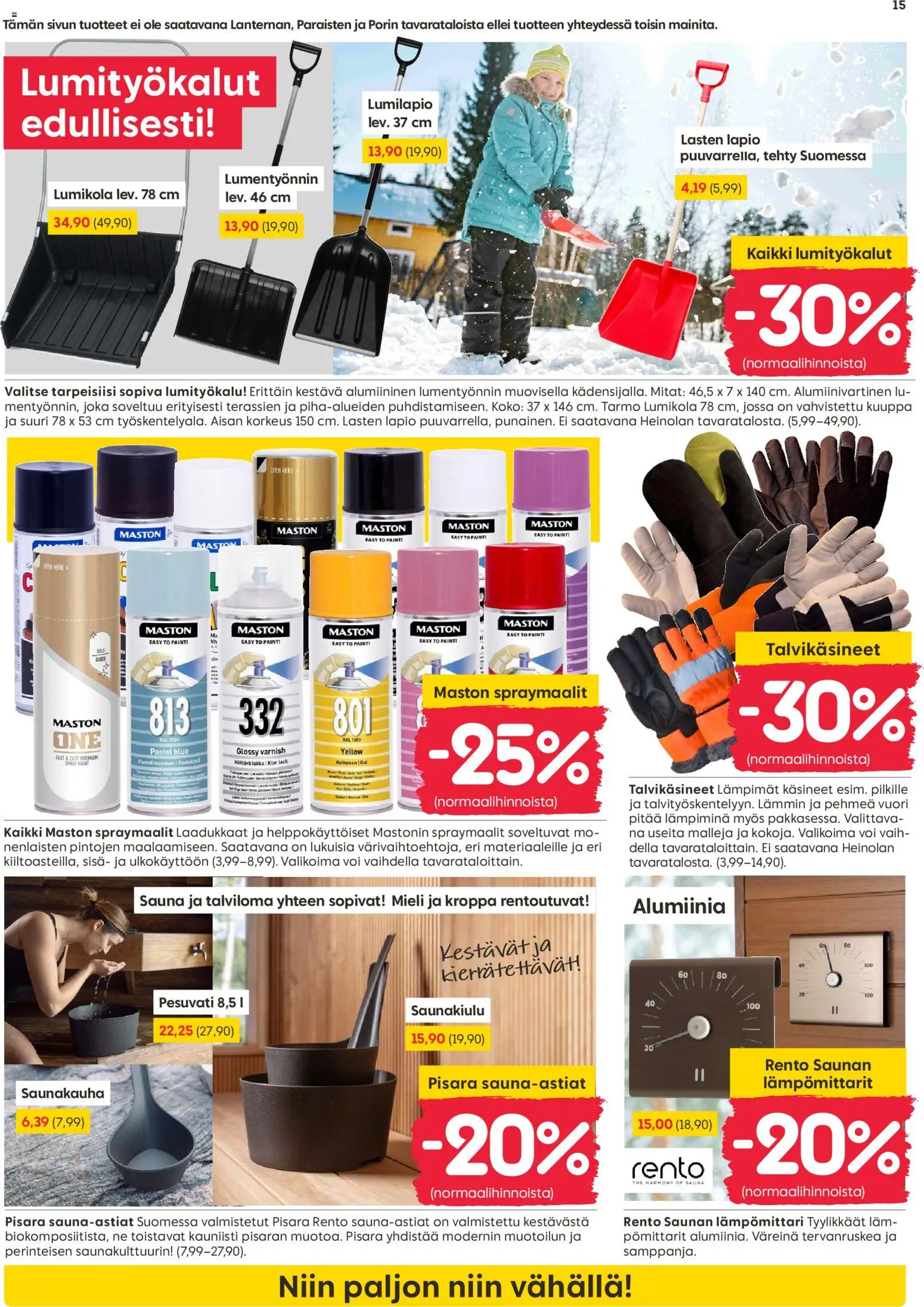 Rusta tarjoukset – voimassa 16.02.2026 alkaen | Sivu: 15 | Tuotteet: Lämpömittari, Voi, Takka, Käsineet