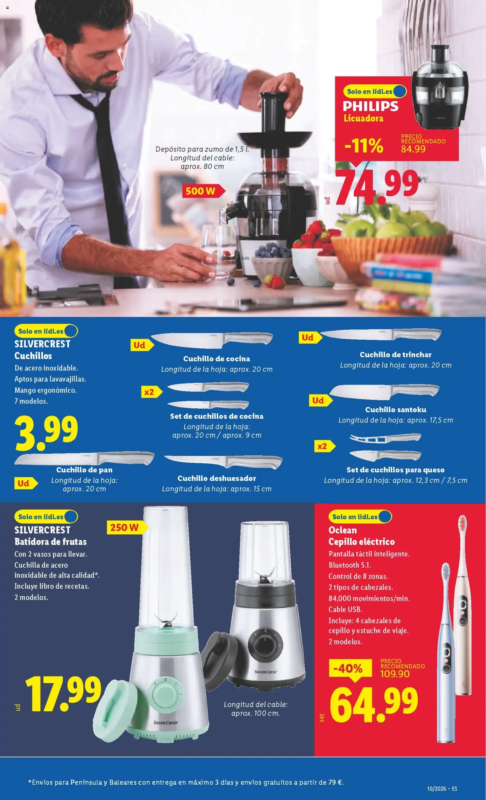Lidl folleto de bazar │ válido desde el 02.03.2026 | Página: 3 | Productos: Cepillo, Vasos, Ροζ πιπέρι, Batidora