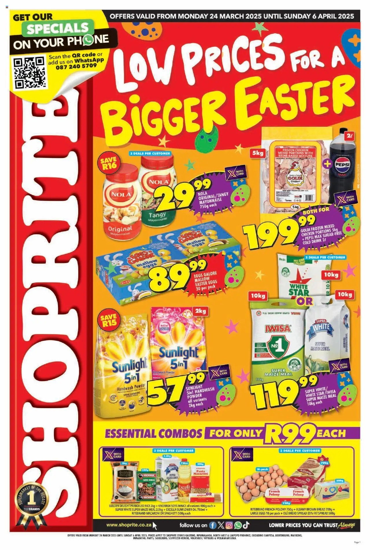 Shoprite Gauteng Easter Deals (24/03/2025 06/04/2025) → Catalogue