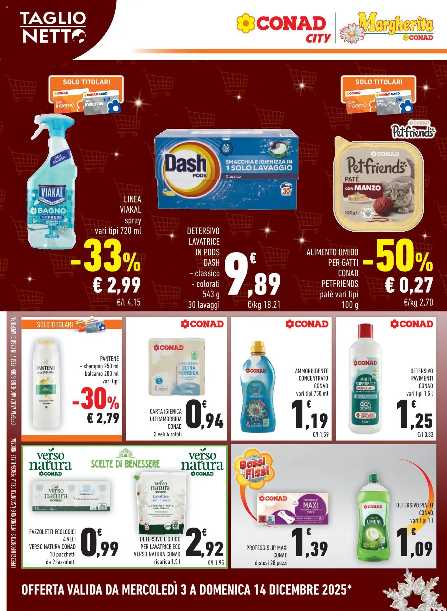 Volantino Conad del 03.12.2025 | Pagina: 14 | Prodotti: Paté, Carta igienica, Manzo, Bagno