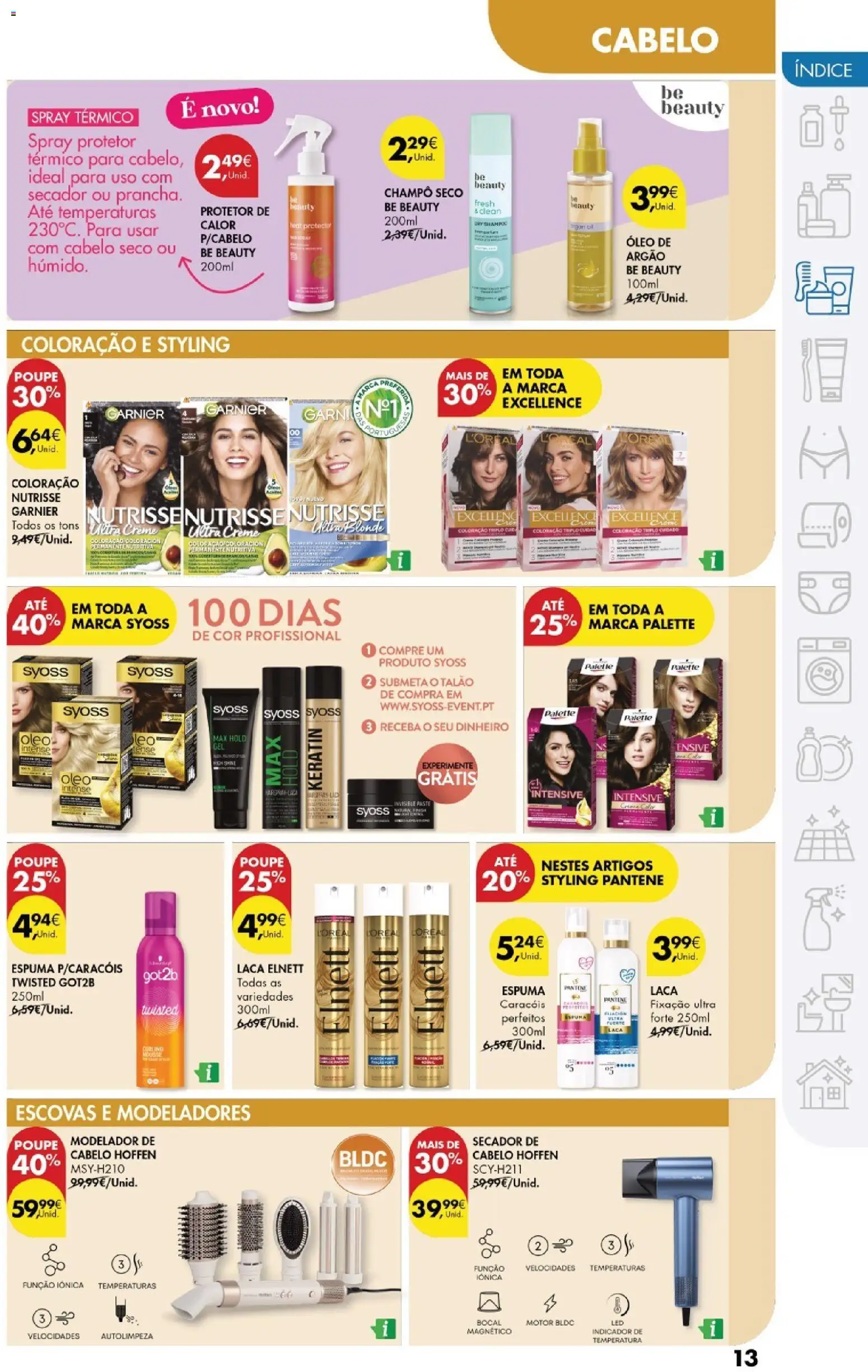 Pingo Doce - Cuidados Pessoais e para o Lar │ válido de 24.02.2026 | Página: 13 | Produtos: Secador, Secador de cabelo, Shampoo, Creme