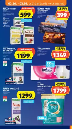Aldi Akciós újság - amely érvényes a következő dátumtól: 26.02.2026 | Oldal: 13 | Termékek: Zöld tea, Lazac, Tea, Vegán