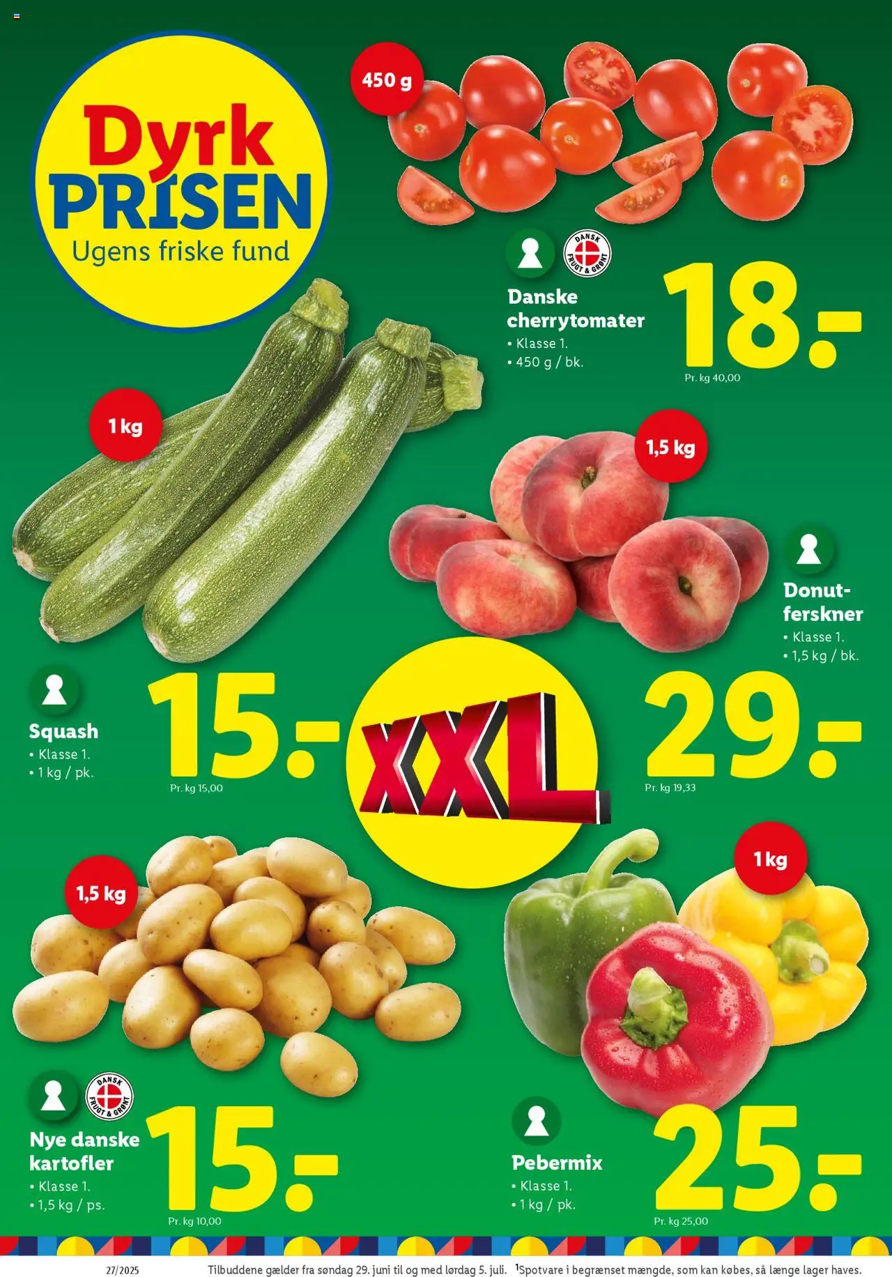 Lidl Tilbudsavis gyldig fra 03.07.2025 | Side: 18 | Produkter: Squash, Kartofler, Cherrytomater, Søm