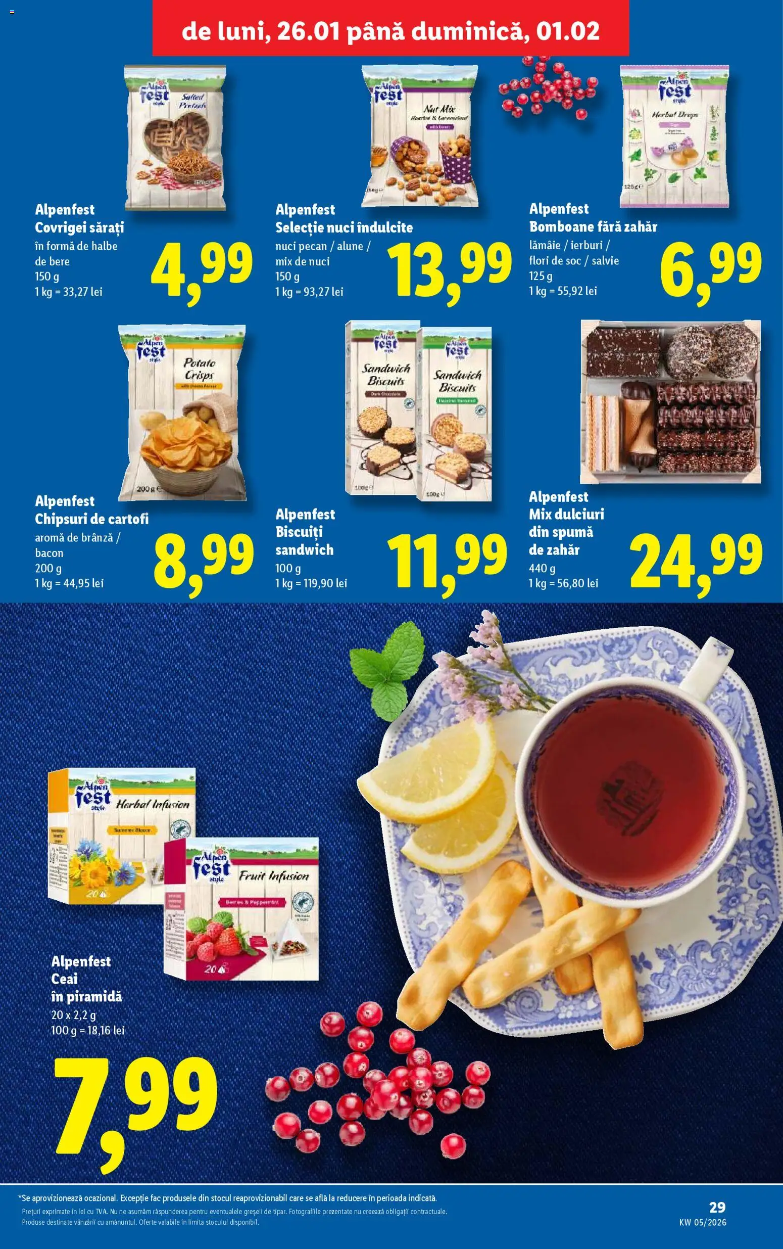 Noul catalog Lidl – valabil de la 26.01.2026 | Pagină: 29 | Produse: Alune, Bere, Bomboane, Nuci