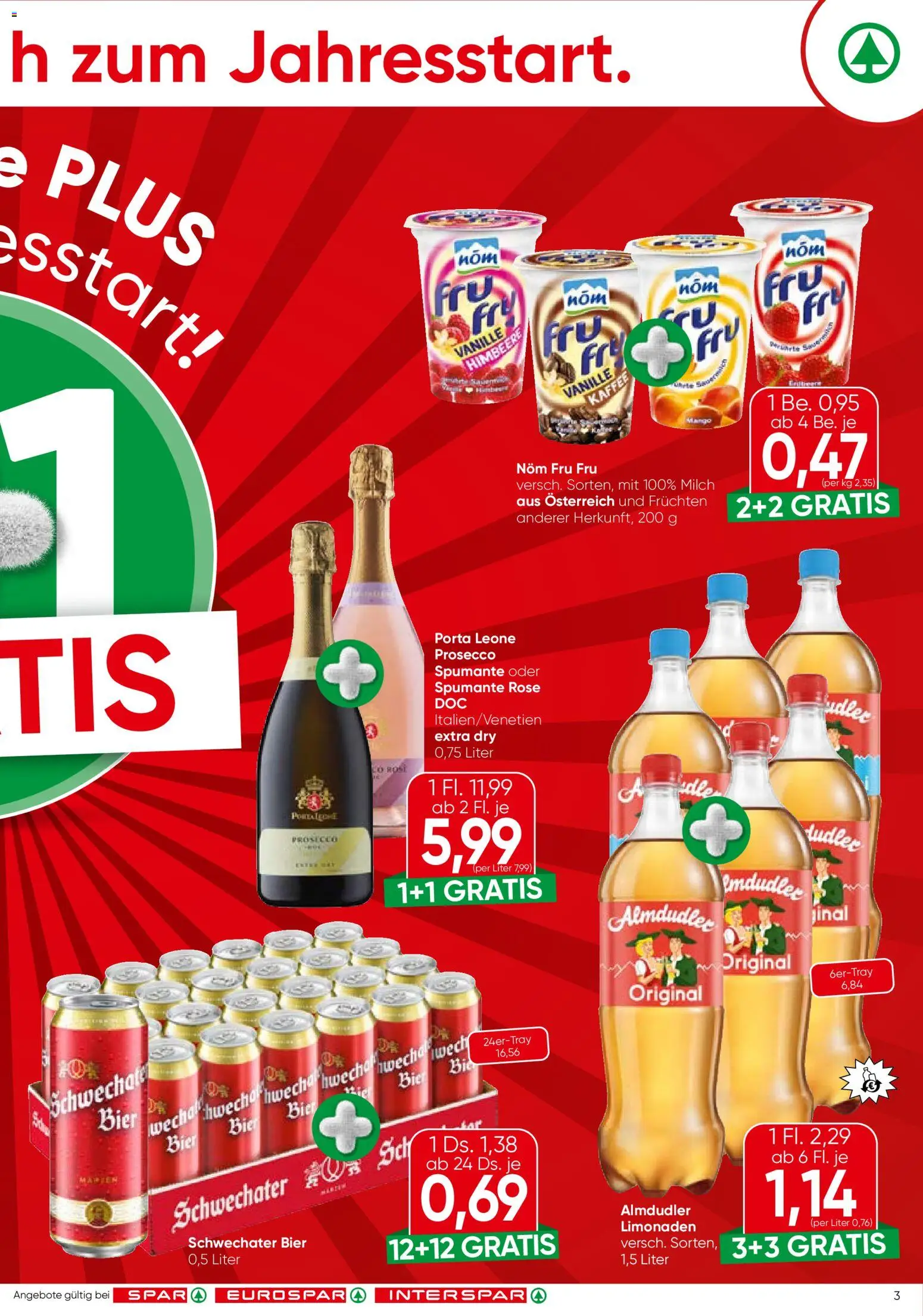 Spar Flugblatt - Niederösterreich gültig ab 22.01.2026 | Seite: 3 | Produkte: Milch, Kaffee, Bier