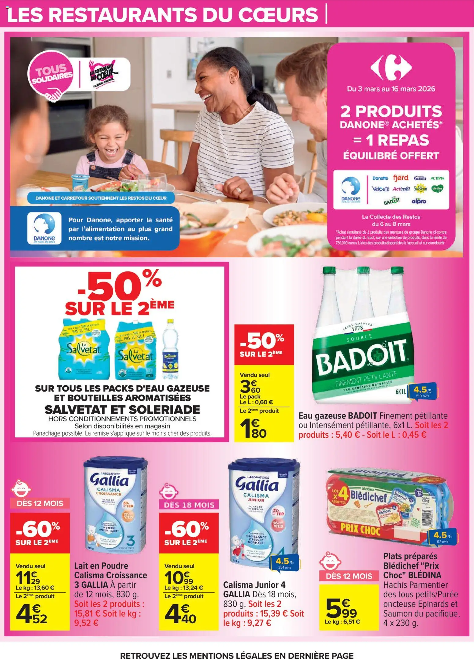 {H1} | Page: 50 | Produits: Salvetat, Actimel, Poudre, Sel