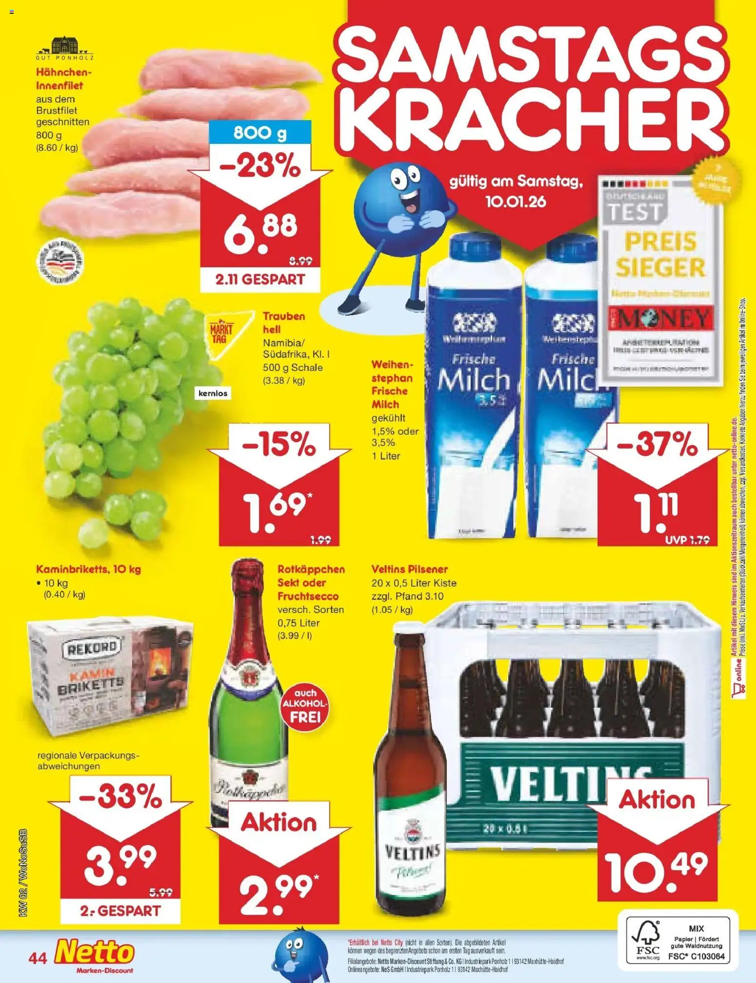 Netto Marken-Discount prospekt Rodgau	 – gültig ab 05.01.2026 | Seite: 48 | Produkte: Hahnchen, Sekt, Fruchtsecco, Rotkäppchen