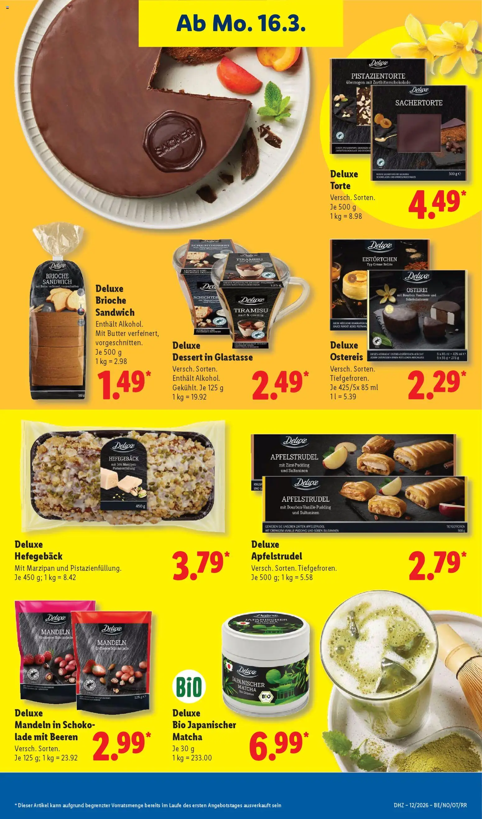 Lidl Prospekt Lüchow – gültig ab 16.03.2026 | Seite: 11 | Produkte: Butter, Mandeln, Creme brulee, Himbeere