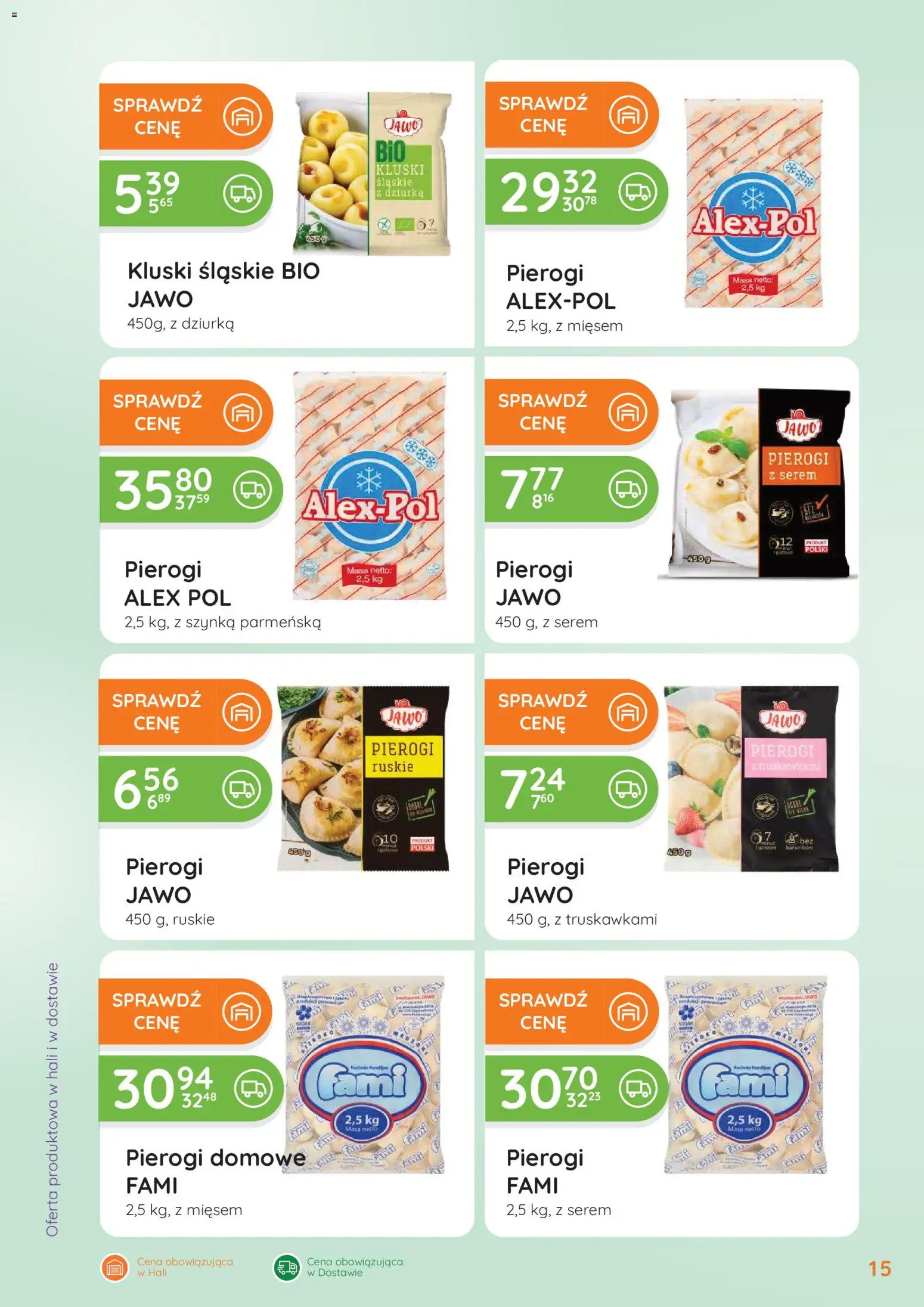 Eurocash gazetka - Oferta Handlowa od 06.04.2026 | Strona: 15 | Produkty: Pierogi, Kluski śląskie, Szynka