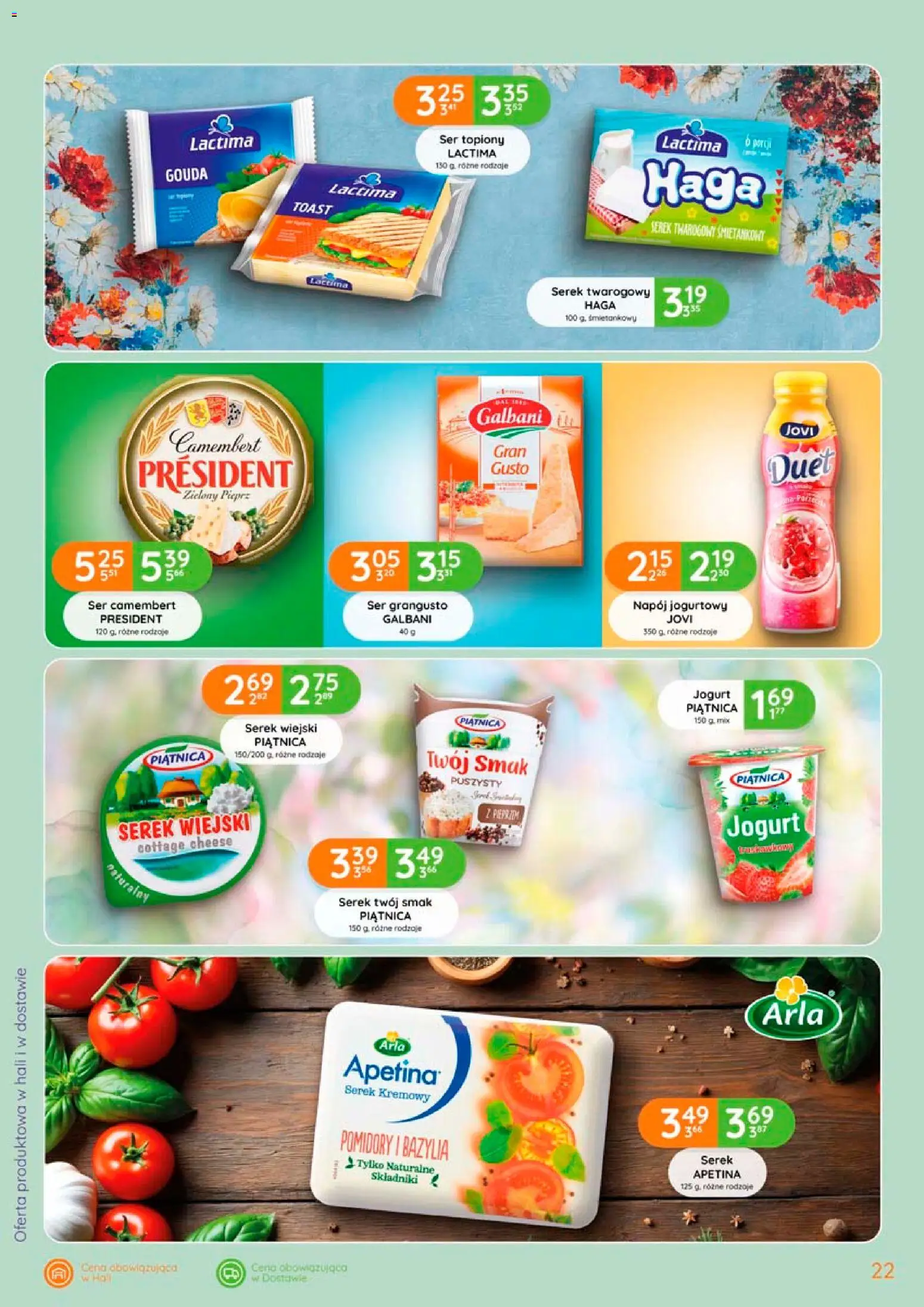 Eurocash gazetka od 02.04.2026 | Strona: 22 | Produkty: Ser topiony, Serek, Jogurt, Pomidory