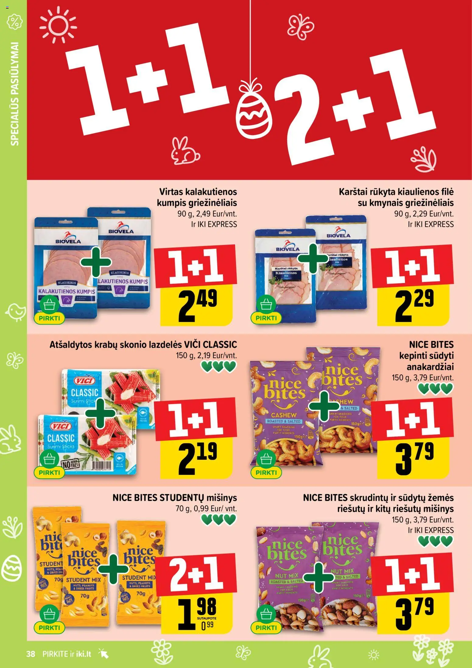 IKI akcijos nuo 23.03.2026 | Puslapis: 38 | Prekių: Kiaulienos, Kumpis