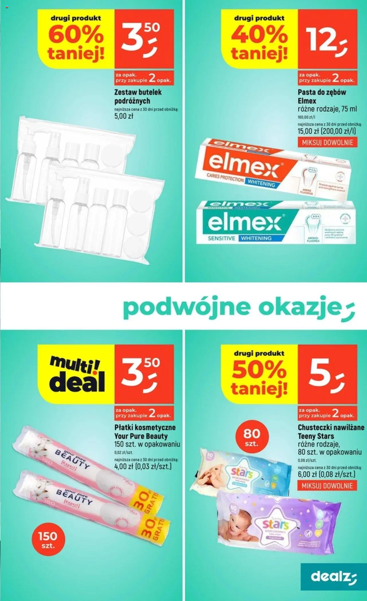 Dealz Gazetka od 07.08.2025 | Strona: 19 | Produkty: Płatki kosmetyczne, Płatki, Pasta do zębów