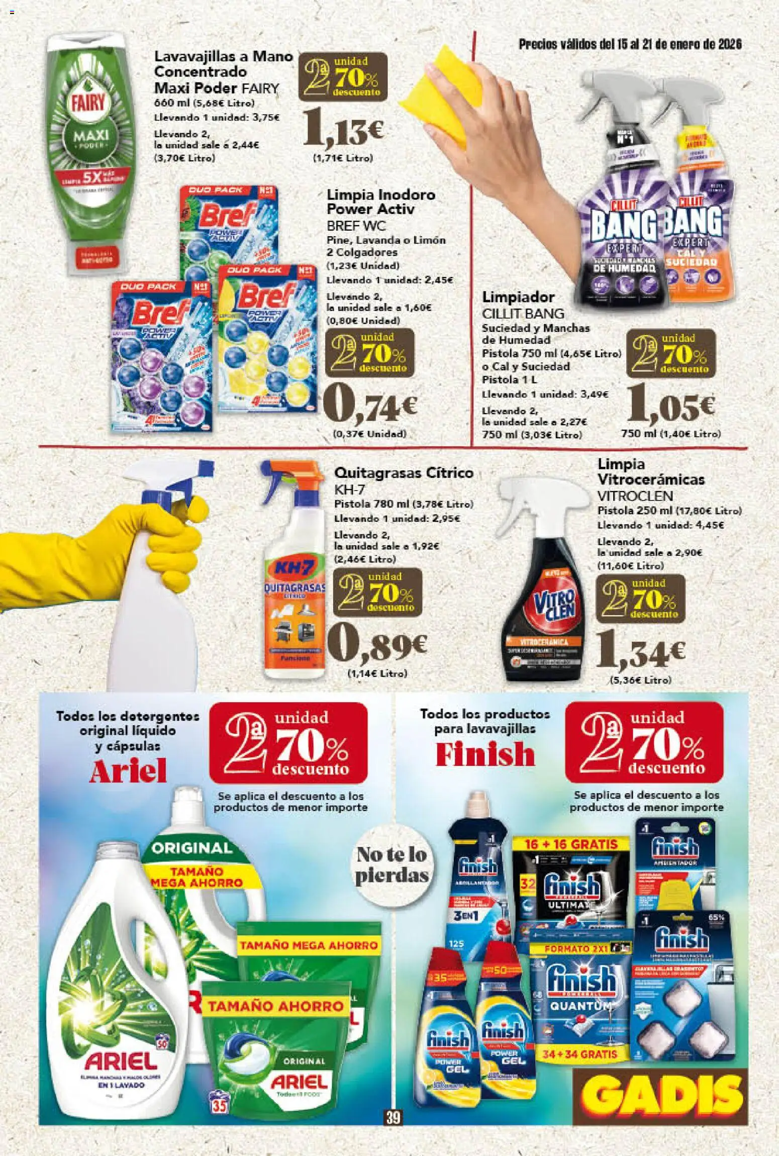 Gadis - folleto │ válido desde el 15.01.2026 | Página: 39 | Productos: Té, Lavavajillas
