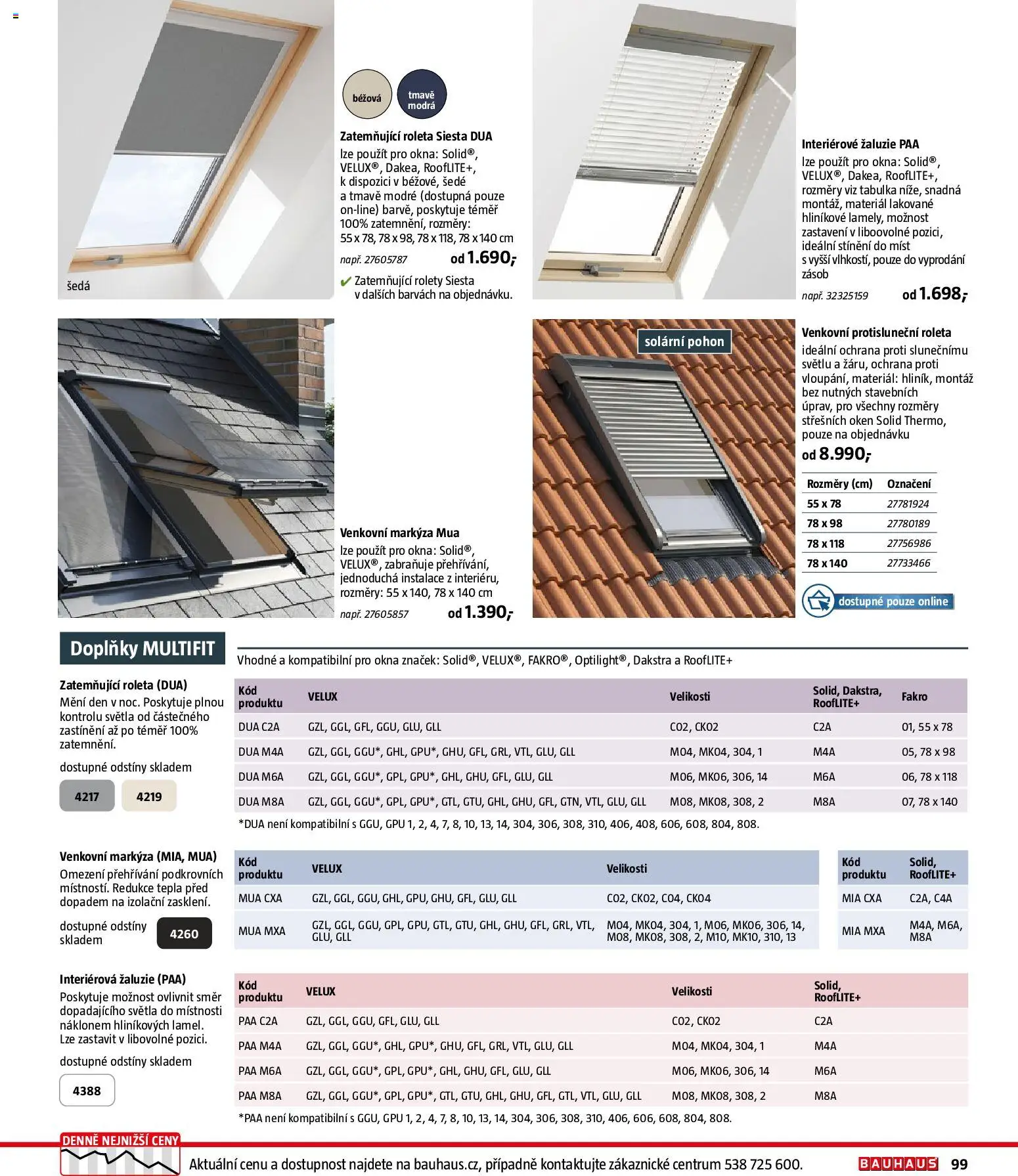 Bauhaus katalog Stavební prvky od 03.11.2025 | Strana: 99 | Produkty: Rolety, Roleta, Markýza