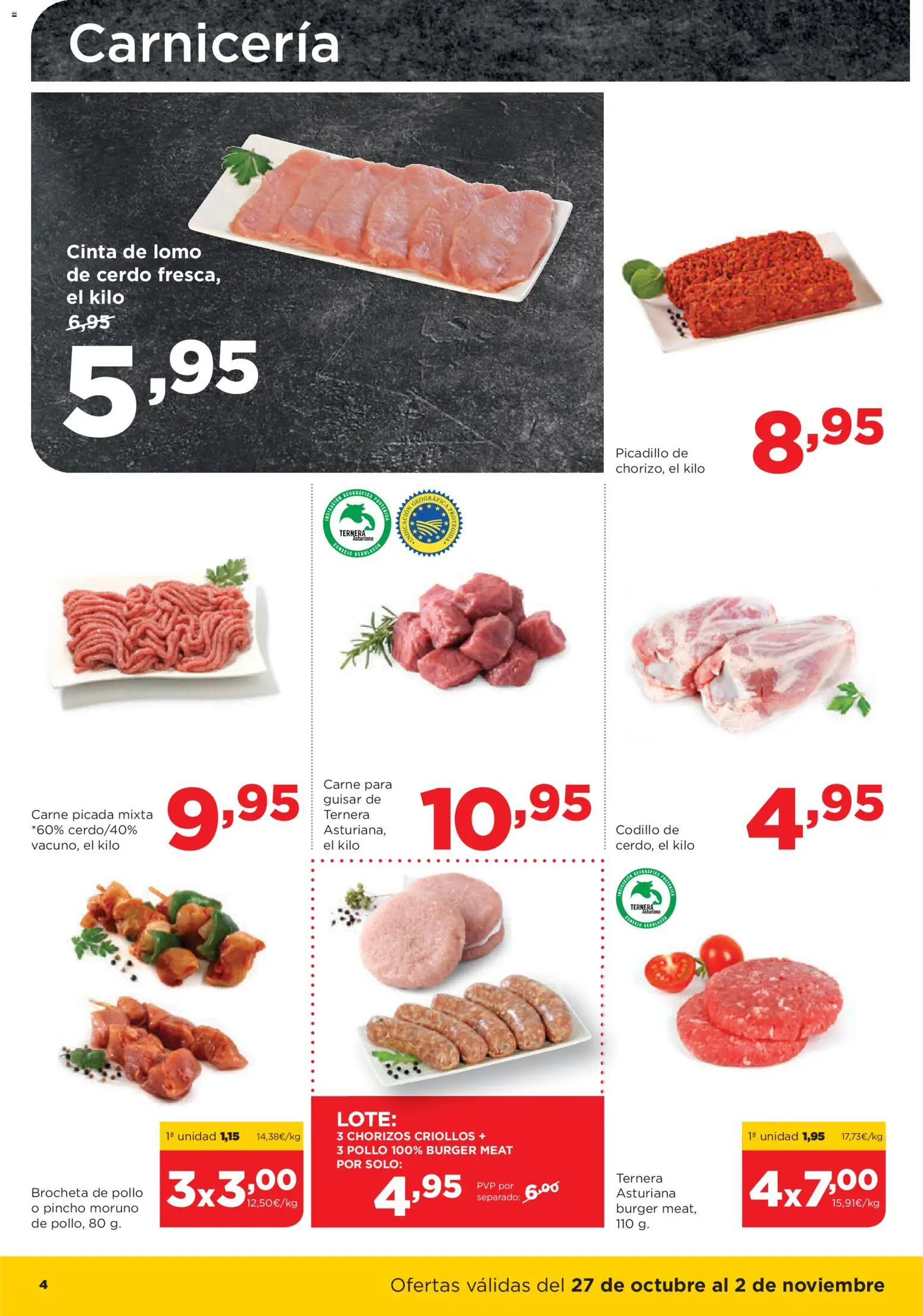 Alimerka folleto Asturias │ válido desde el 27.10.2025 | Página: 4 | Productos: Cerdo