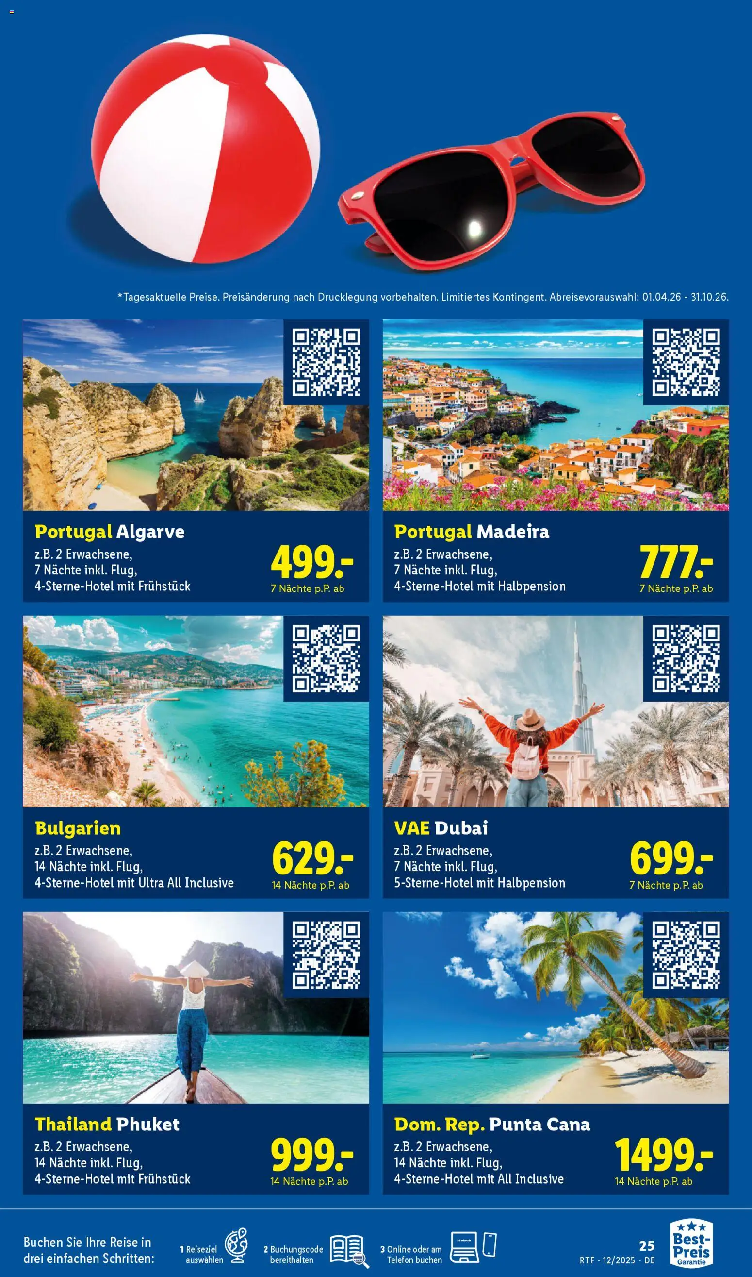 Lidl Reisen Dezember/Januar Reise-Highlights – gültig ab 12.12.2025 | Seite: 25 | Produkte: Telefon