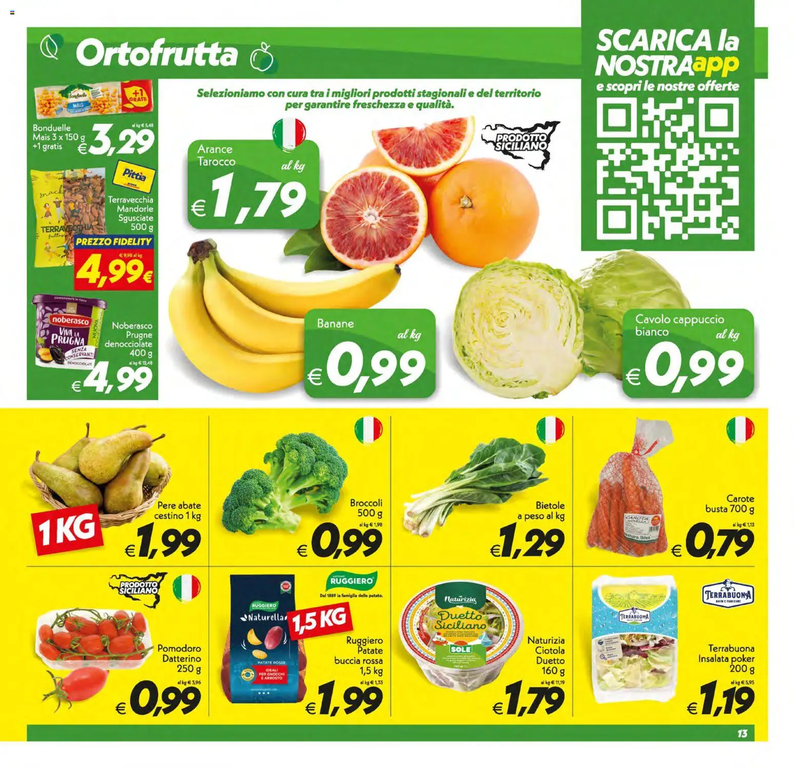Volantino SuperConveniente del 05.01.2026 | Pagina: 13 | Prodotti: Arrosto, Carote, Broccoli, Mais