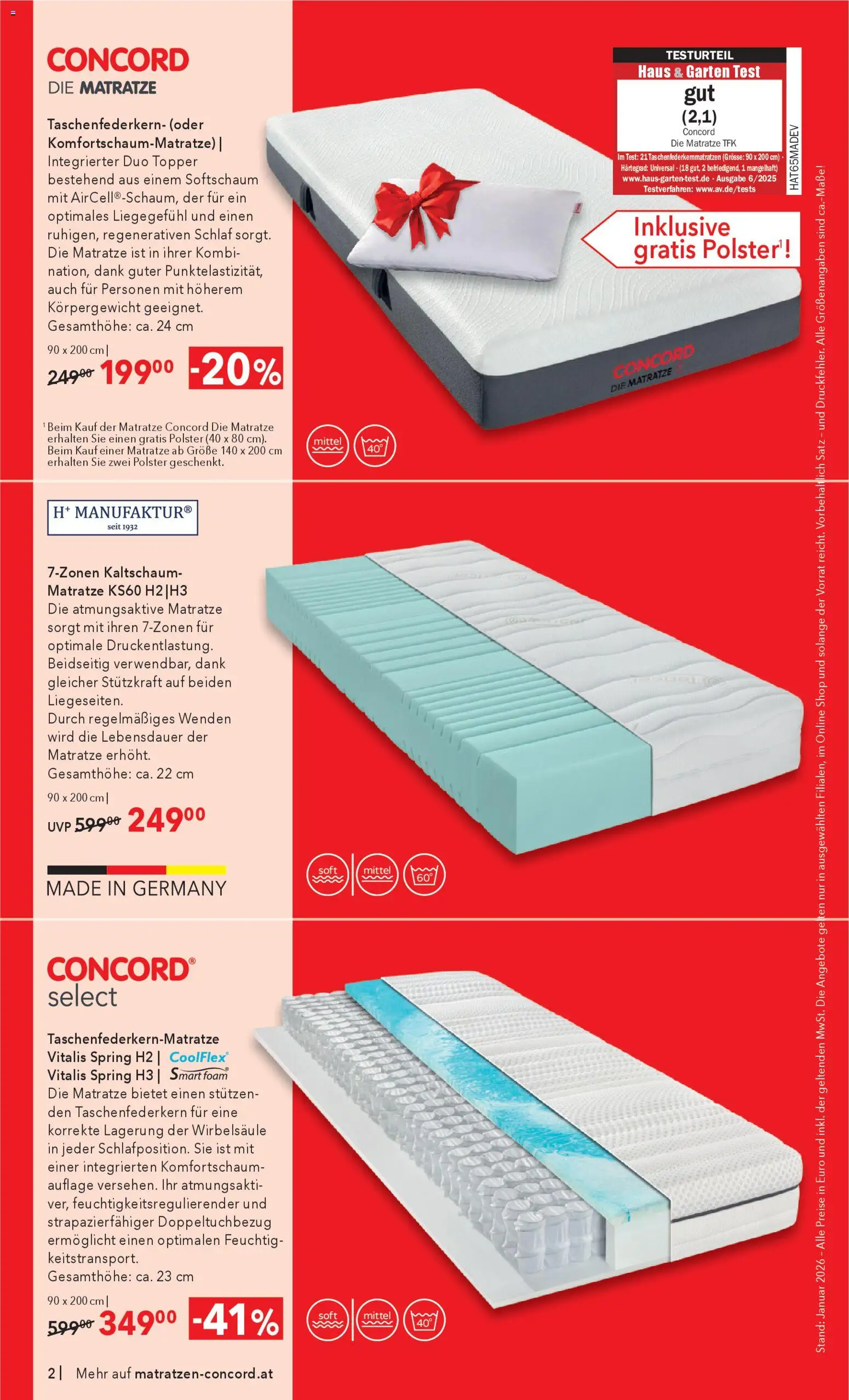 Matratzen Concord Flugblatt gültig ab 28.01.2026 | Seite: 2
