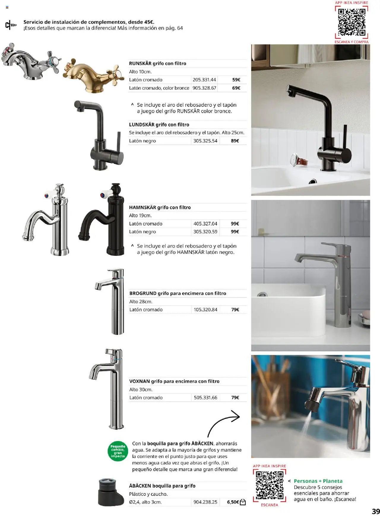 Catálogo IKEA Baňos │ válido desde el 04.02.2025 | Página: 39 | Productos: Grifo con filtro