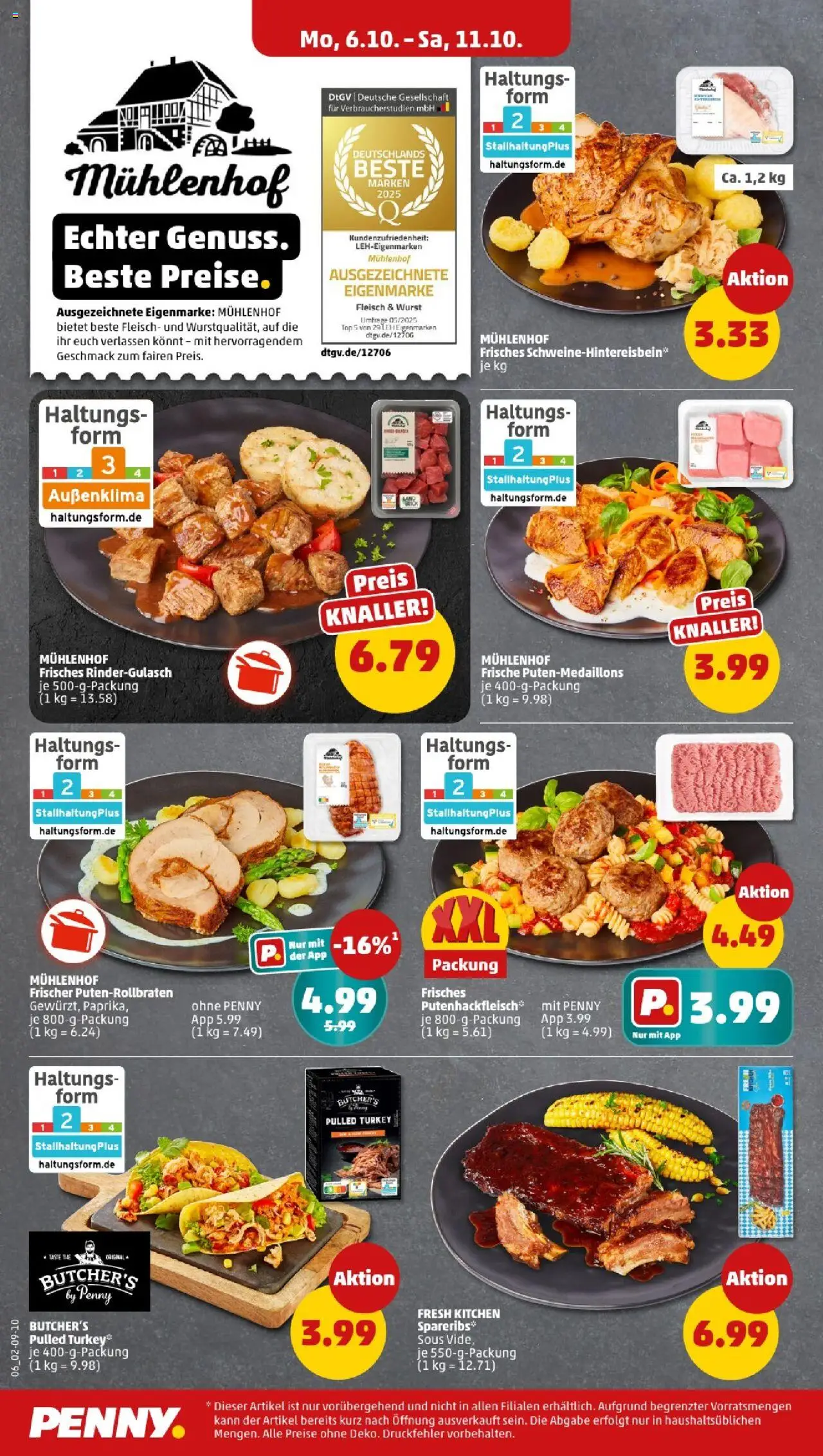 Penny - Nordrhein-Westfalen – gültig ab 06.10.2025 | Seite: 8 | Produkte: Top, Rindergulasch, Wurst, Fleisch