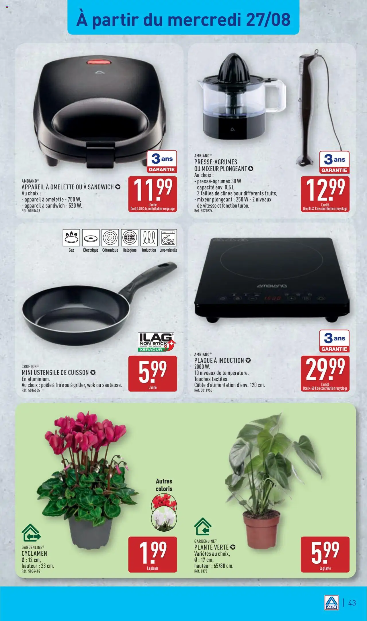  | Page: 46 | Produits: Mixeur, Mixeur plongeant, Poêle, Cônes