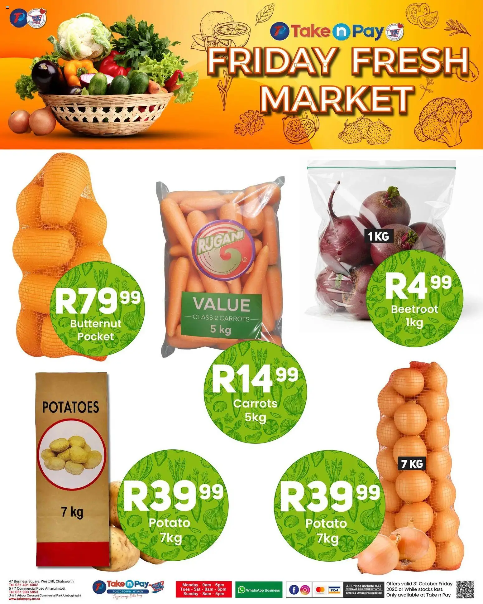 New Take n Pay catalogue – valid from 31.10.2025 | Page: 11 | Products: Carrots, Potatoes