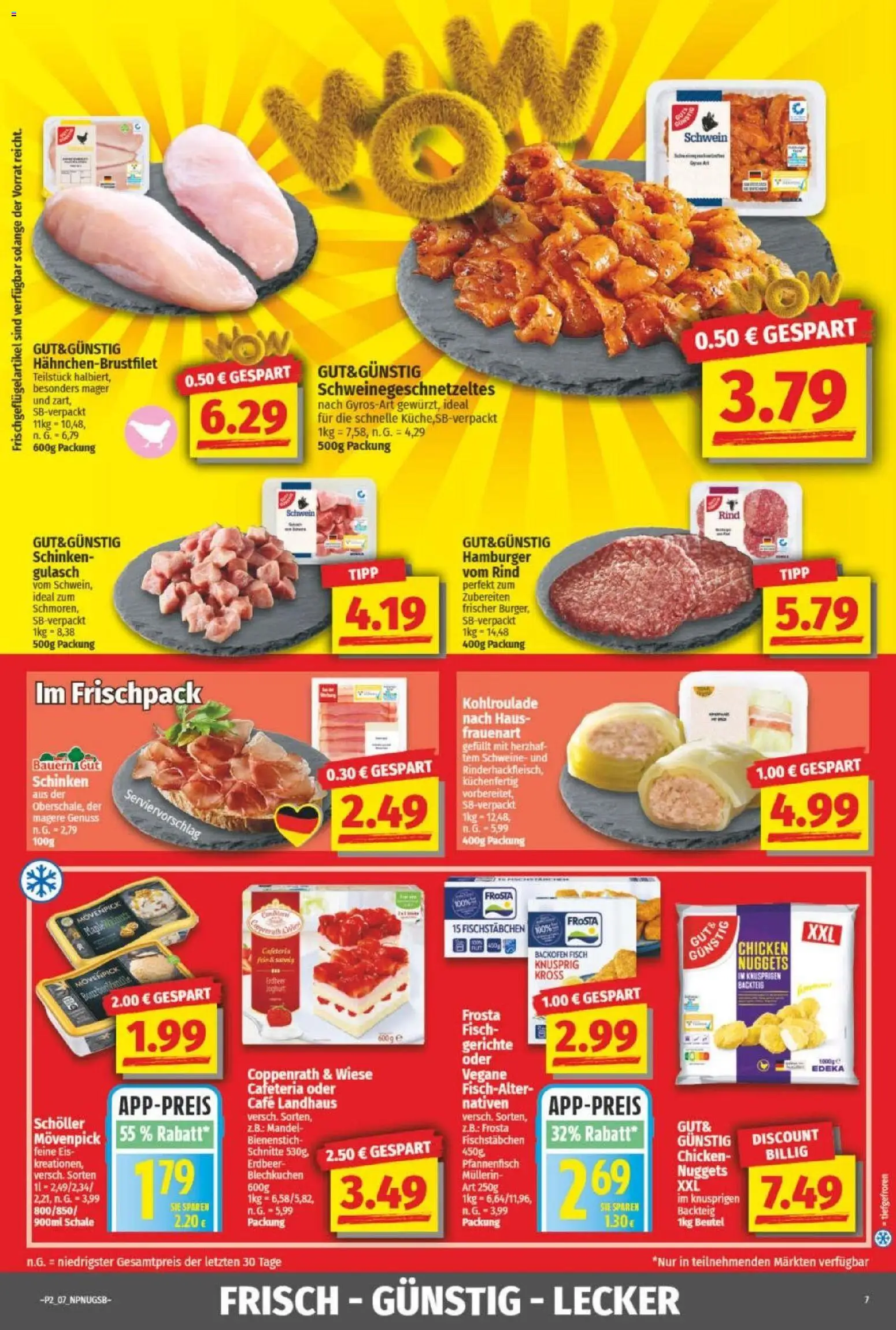 NP Discount Prospekt – gültig ab 04.01.2026 | Seite: 7 | Produkte: Joghurt, Frosta, Fischstabchen, Gulasch