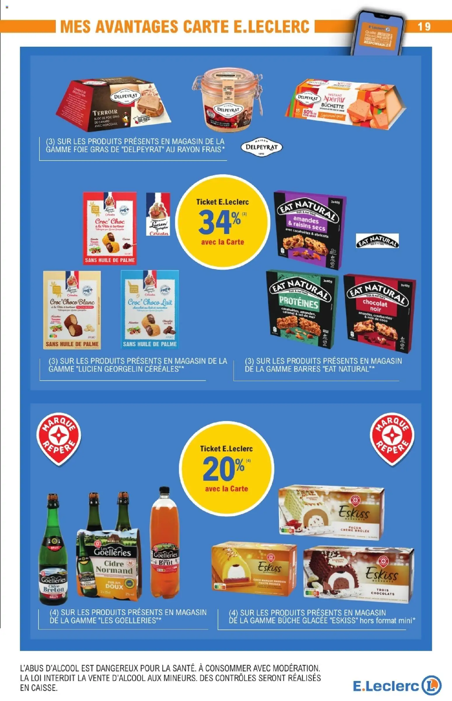 {H1} | Page: 19 | Produits: Cidre brut, Bloc de foie gras, Abricots, Chocolat