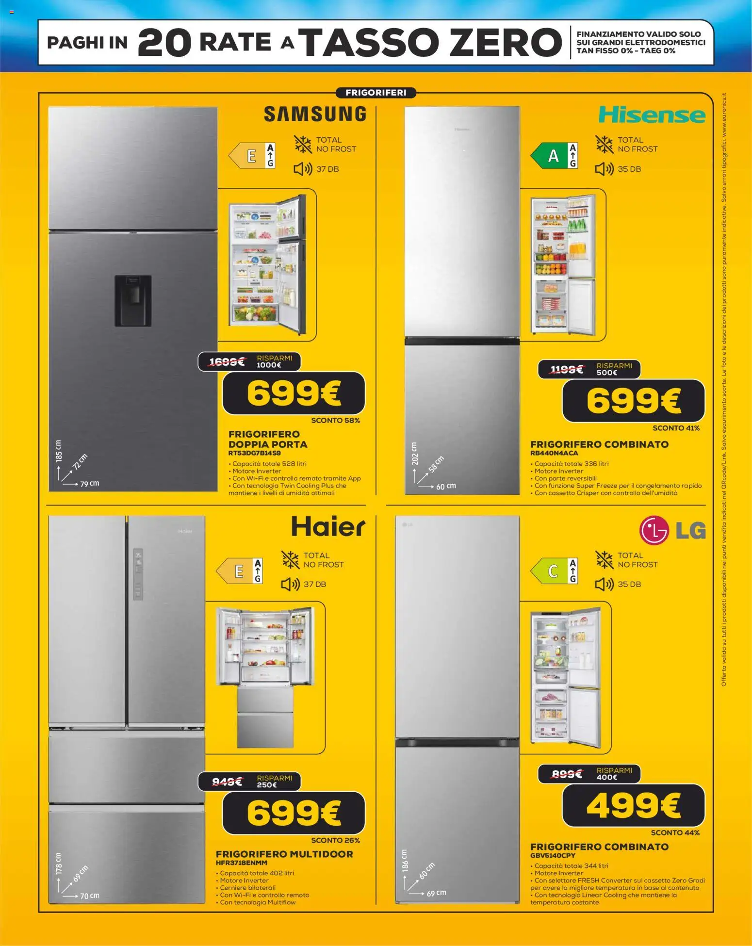 Volantino Euronics del 26.11.2025 | Pagina: 13 | Prodotti: Frigorifero, Frigorifero combinato, Samsung