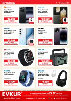 Evkur Muhteşem Fırsatlar - 11.07.2025 tarihinden itibaren geçerlidir | Sayfa: 2 | Ürünler: Telefon, Akıllı telefon, Saat, Kulaklık