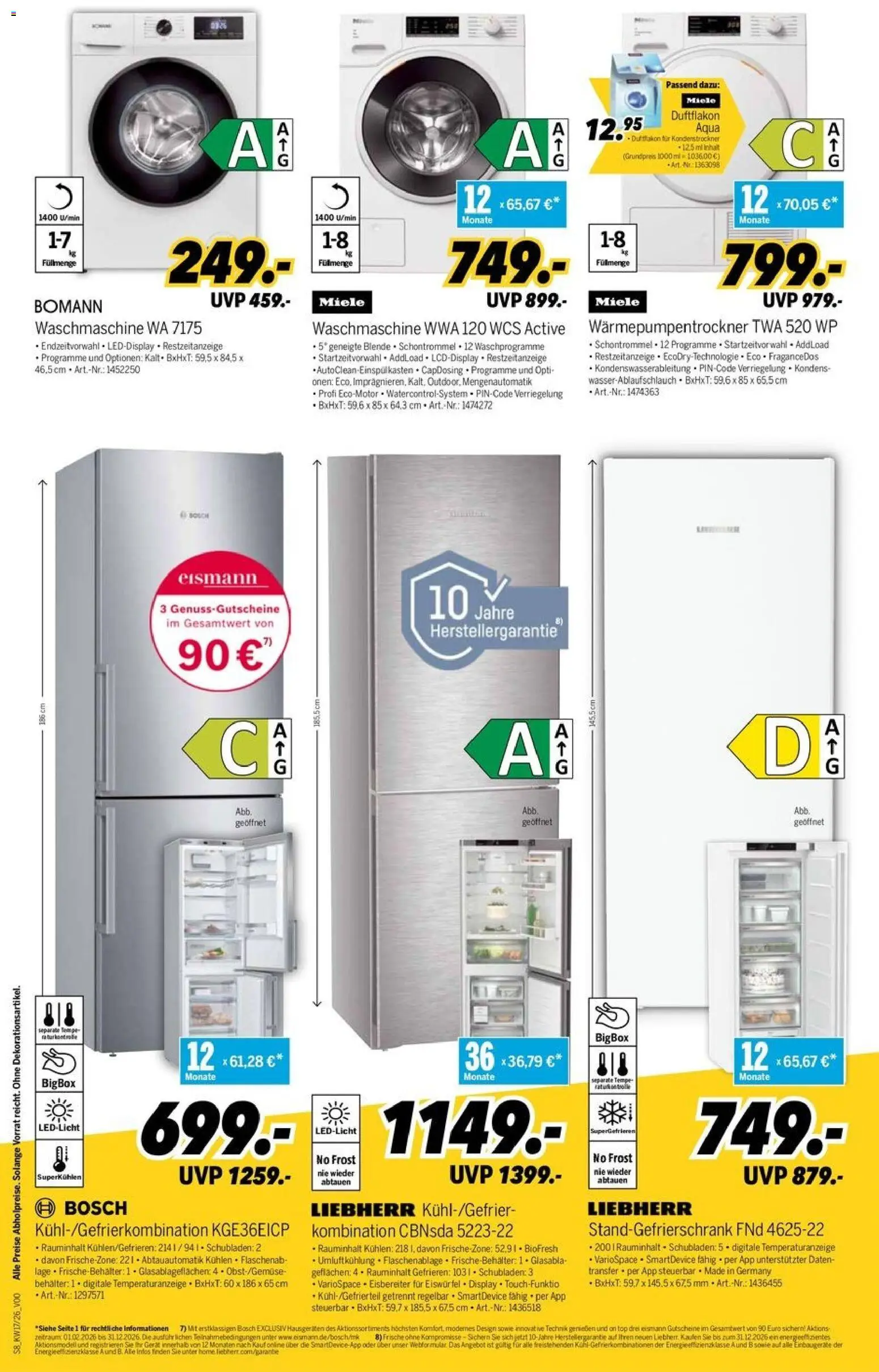 Medimax Prospekt 	 – gültig ab 18.04.2026 | Seite: 8 | Produkte: Top, Miele, Bosch, Waschmaschine