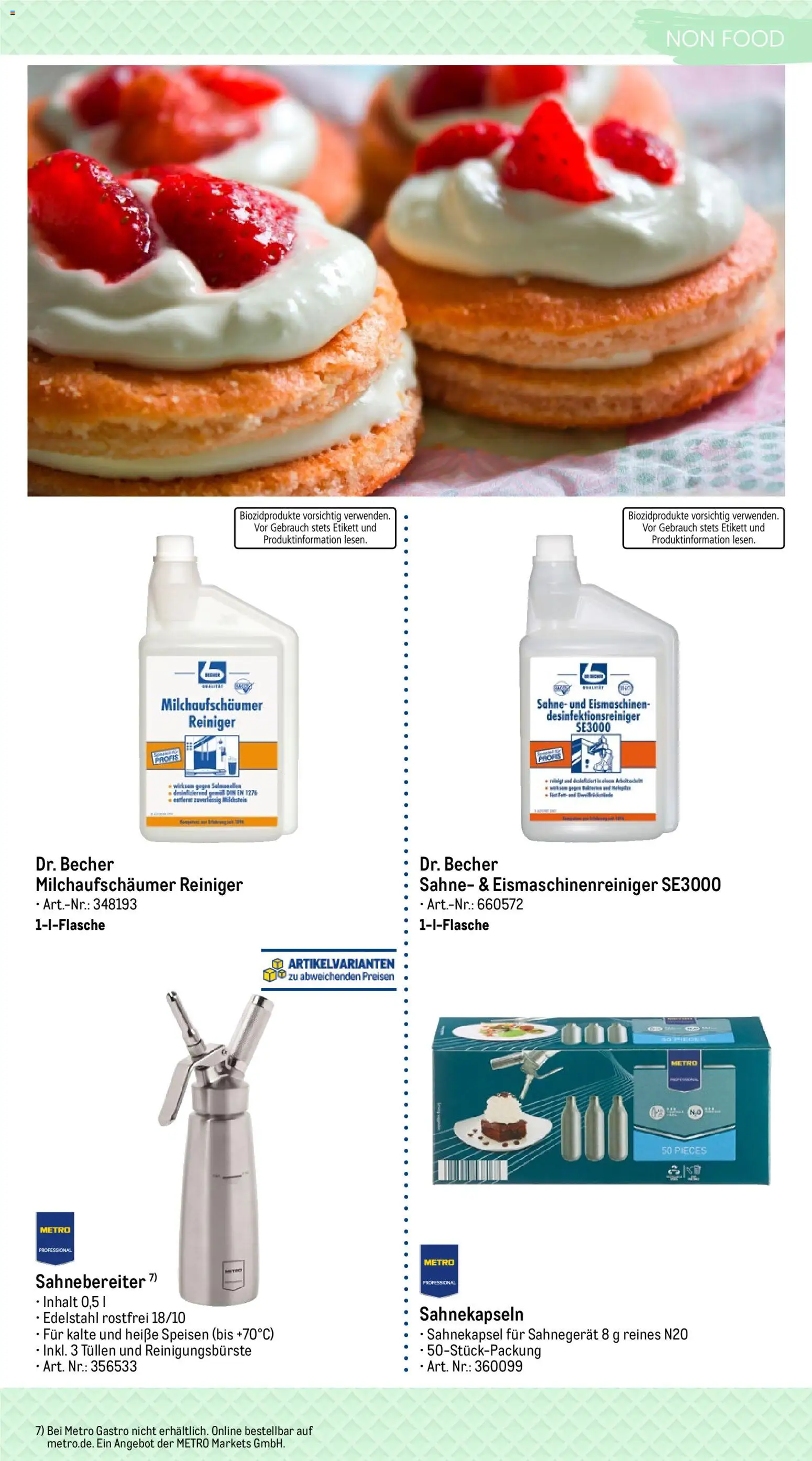 Metro Highlights Eisdiele und Café – gültig ab 09.03.2026 | Seite: 13 | Produkte: Sahne