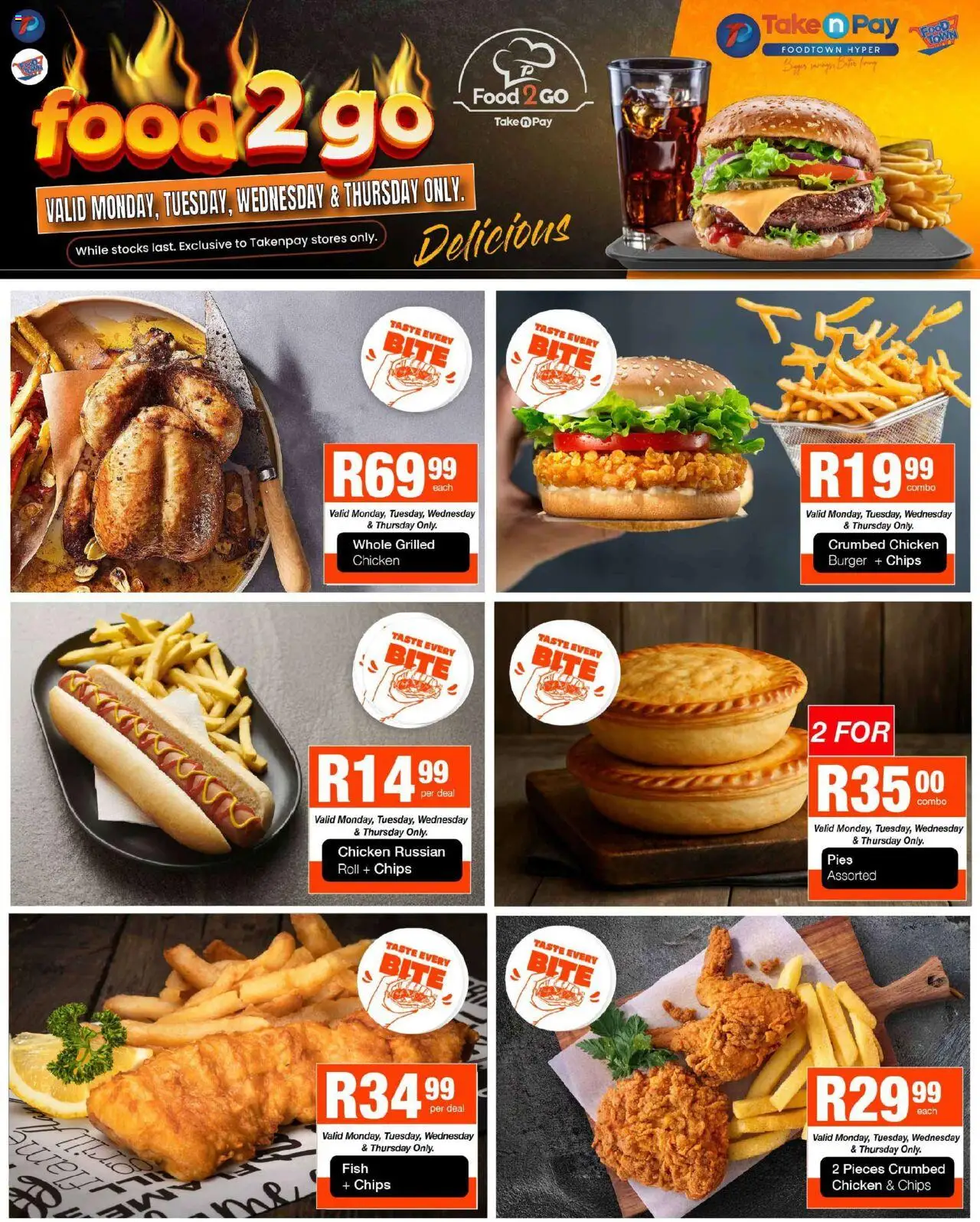 New Take n Pay catalogue – valid from 08.09.2025 | Page: 14 | Products: Chicken, Fish, Chips