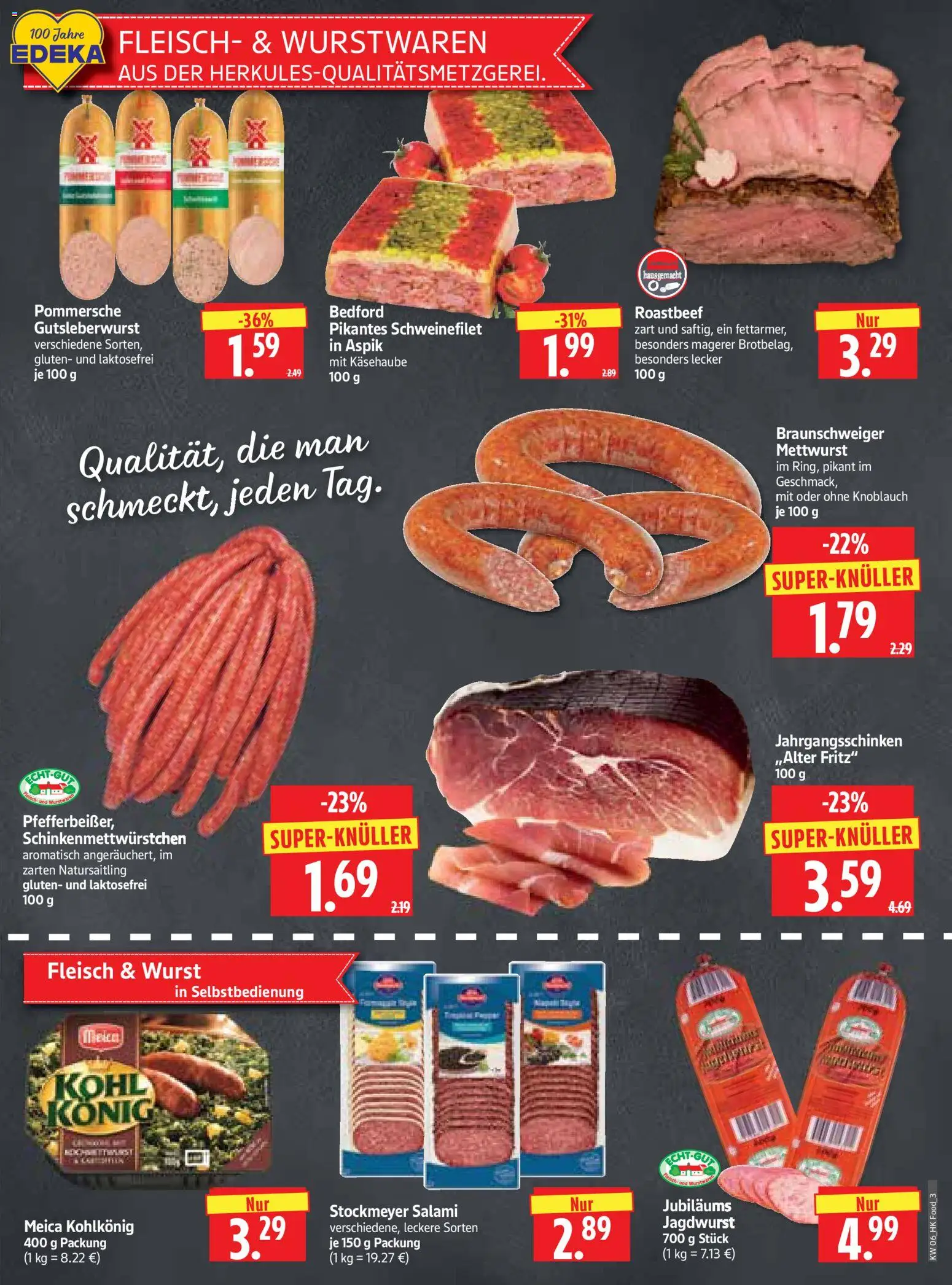 HERKULES Prospekt 	 – gültig ab 02.02.2026 | Seite: 3 | Produkte: Roastbeef, Meica, Wurst, Salami