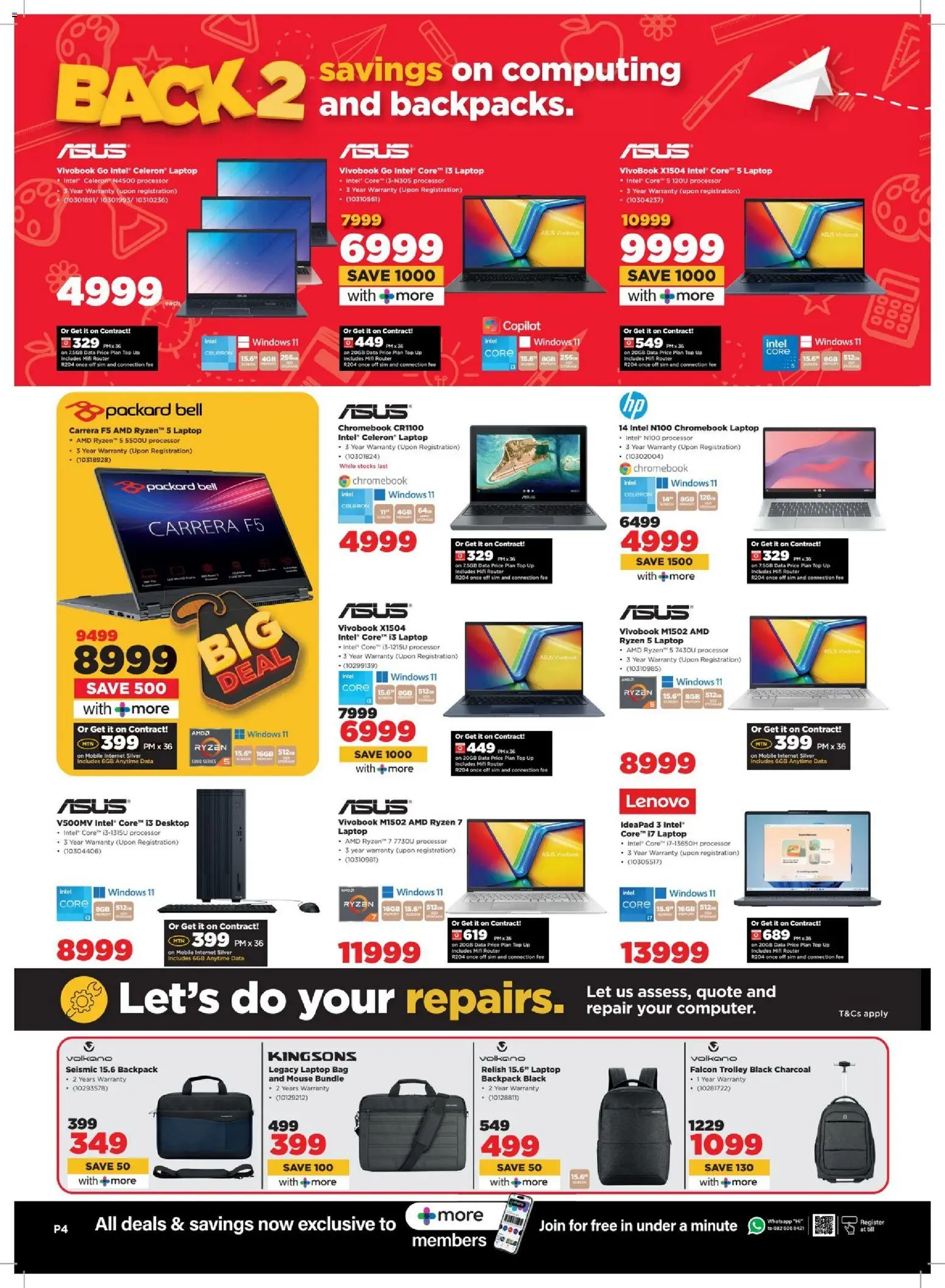 New HiFi Corp catalogue – valid from 04.02.2026 | Page: 4 | Products: Data, Sim, Backpack, Laptop