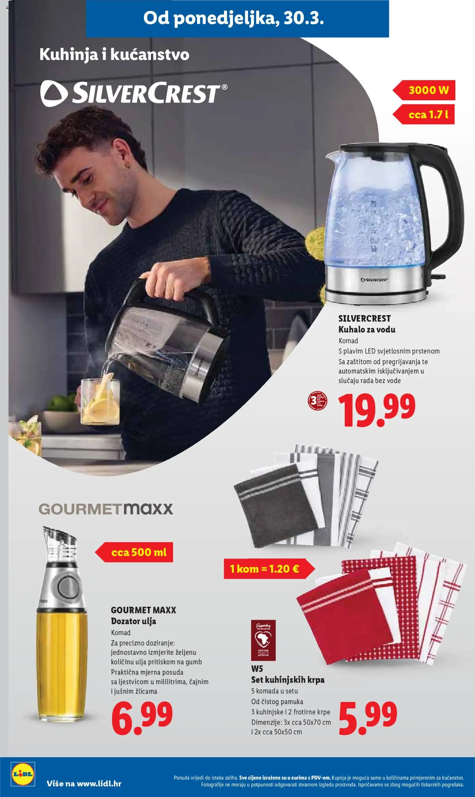 Lidl katalog | vrijedi od 30.03.2026 | Stranica: 32 | Proizvodi: Kuhalo za vodu, Krpa, Kuhinja