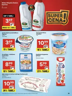 Delikatesy Centrum Gazetka od 31.07.2025 | Strona: 28 | Produkty: Serek wiejski, Mleko, Serek wiejski wysokobiałkowy, Twaróg
