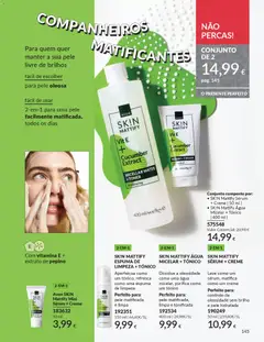 Pré-visualização SKIN MATTIFY SÉRUM + CREME, Leve como um sérum, matifica como um creme. Perfeito para: controlo da oleosidade sem brilho e pele hidratada válido de 01.12.2025 | Página: 145