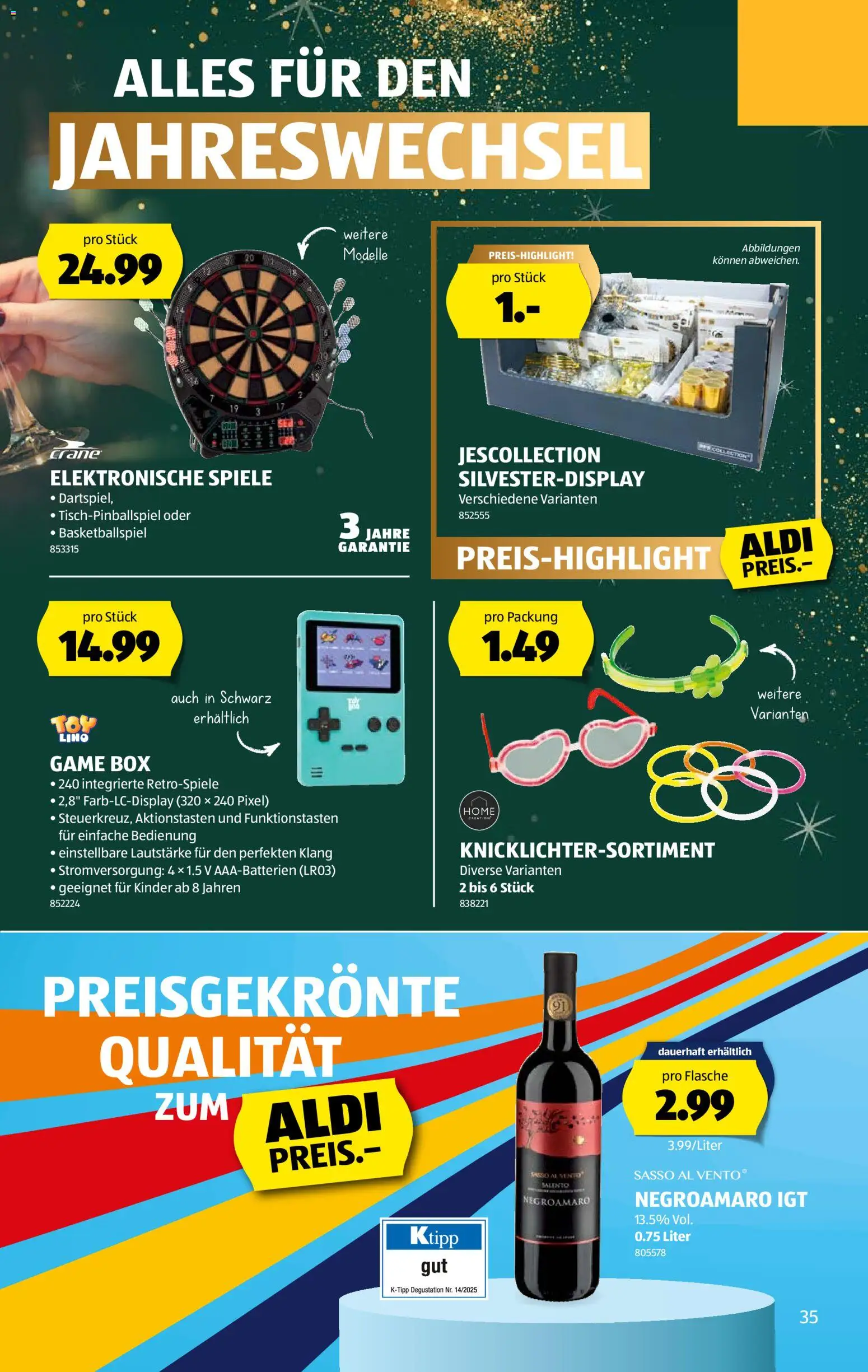 Aldi Aktionen – gültig ab 18.12.2025 | Seite: 35 | Produkte: Box