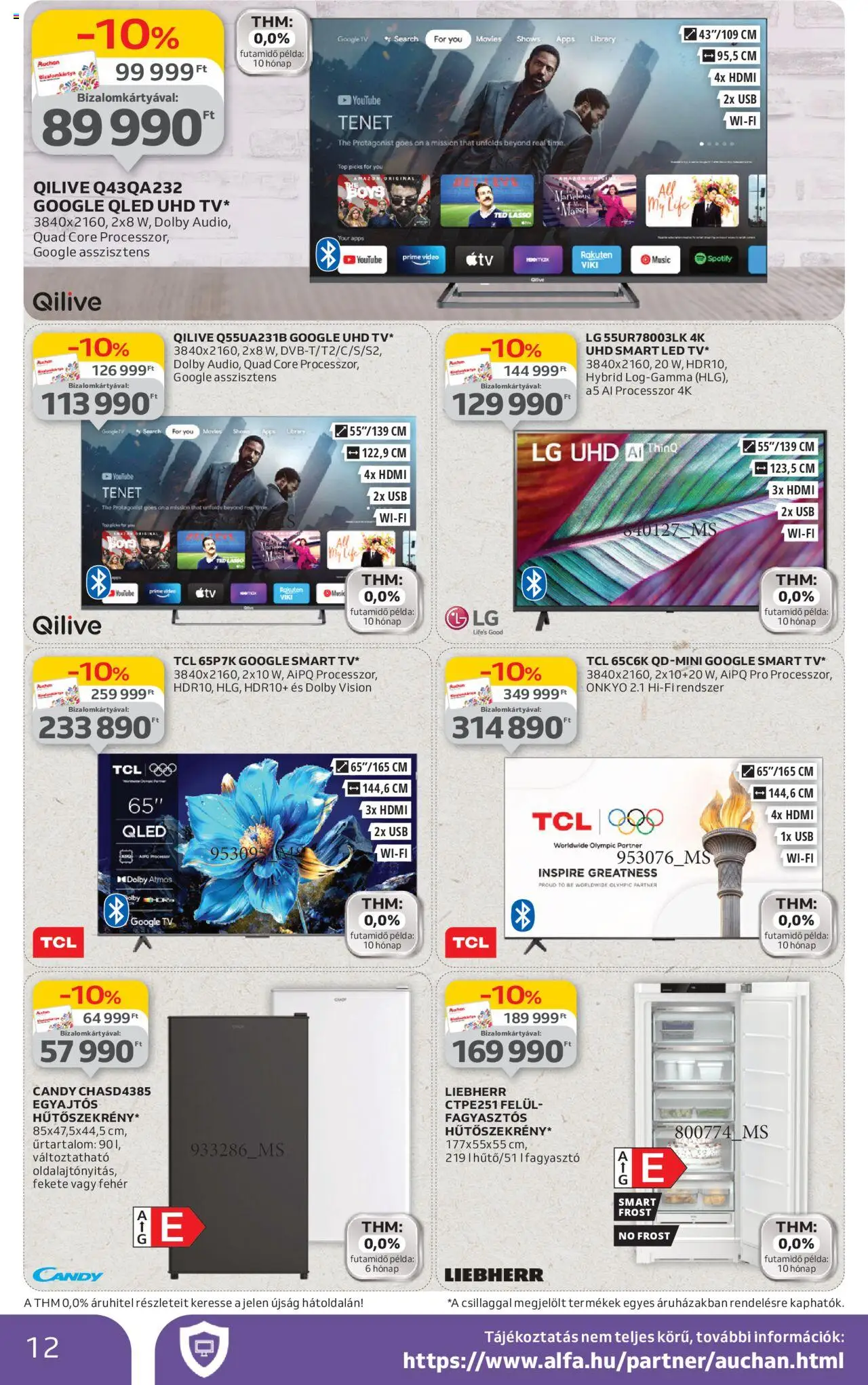 Auchan akciós ujság - amely érvényes a következő dátumtól: 03.07.2025 | Oldal: 12 | Termékek: Videó, USB, TV, Smart tv