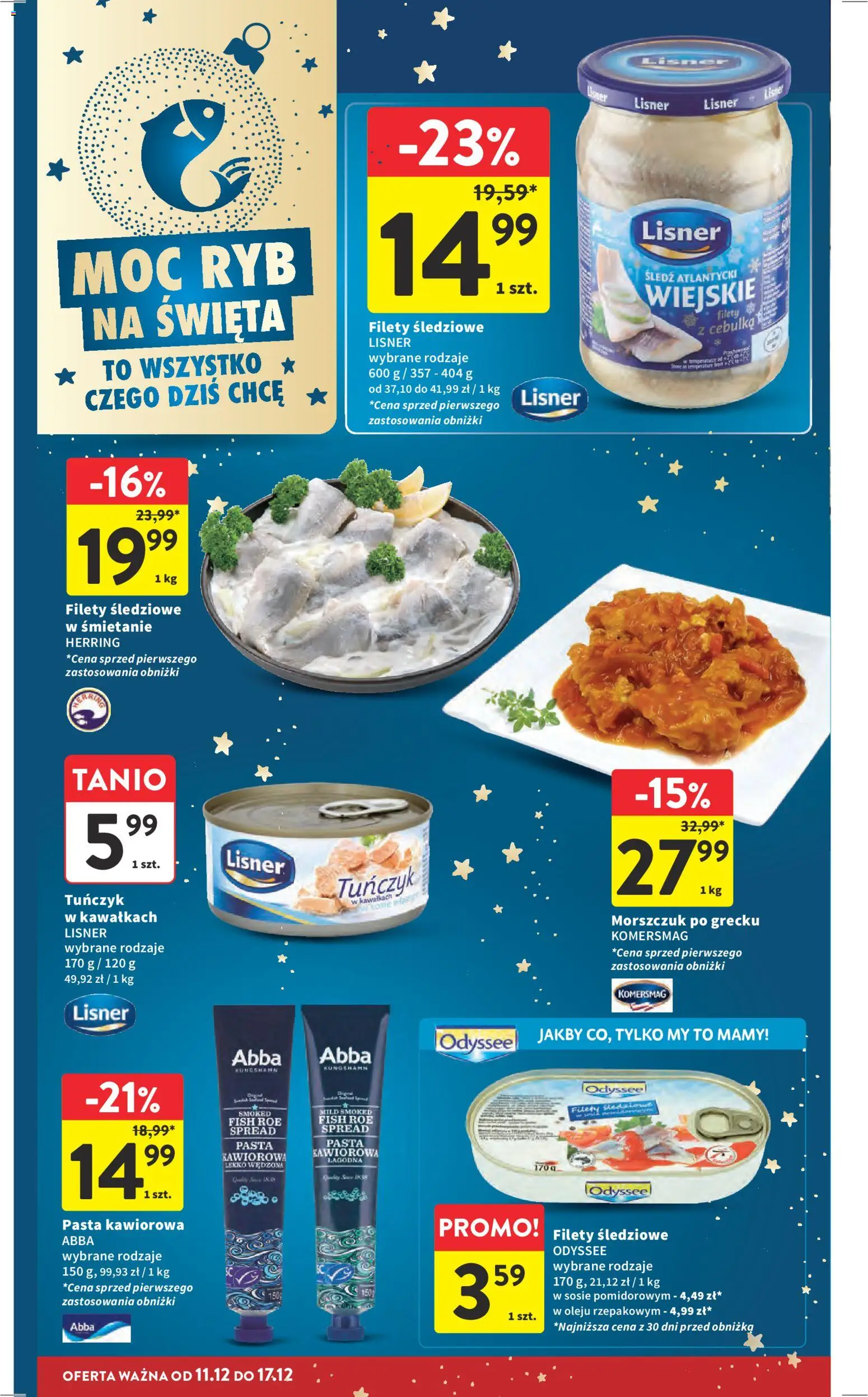 Intermarche Gazetka od 11.12.2025 | Strona: 18 | Produkty: Śledź, Tuńczyk, Morszczuk