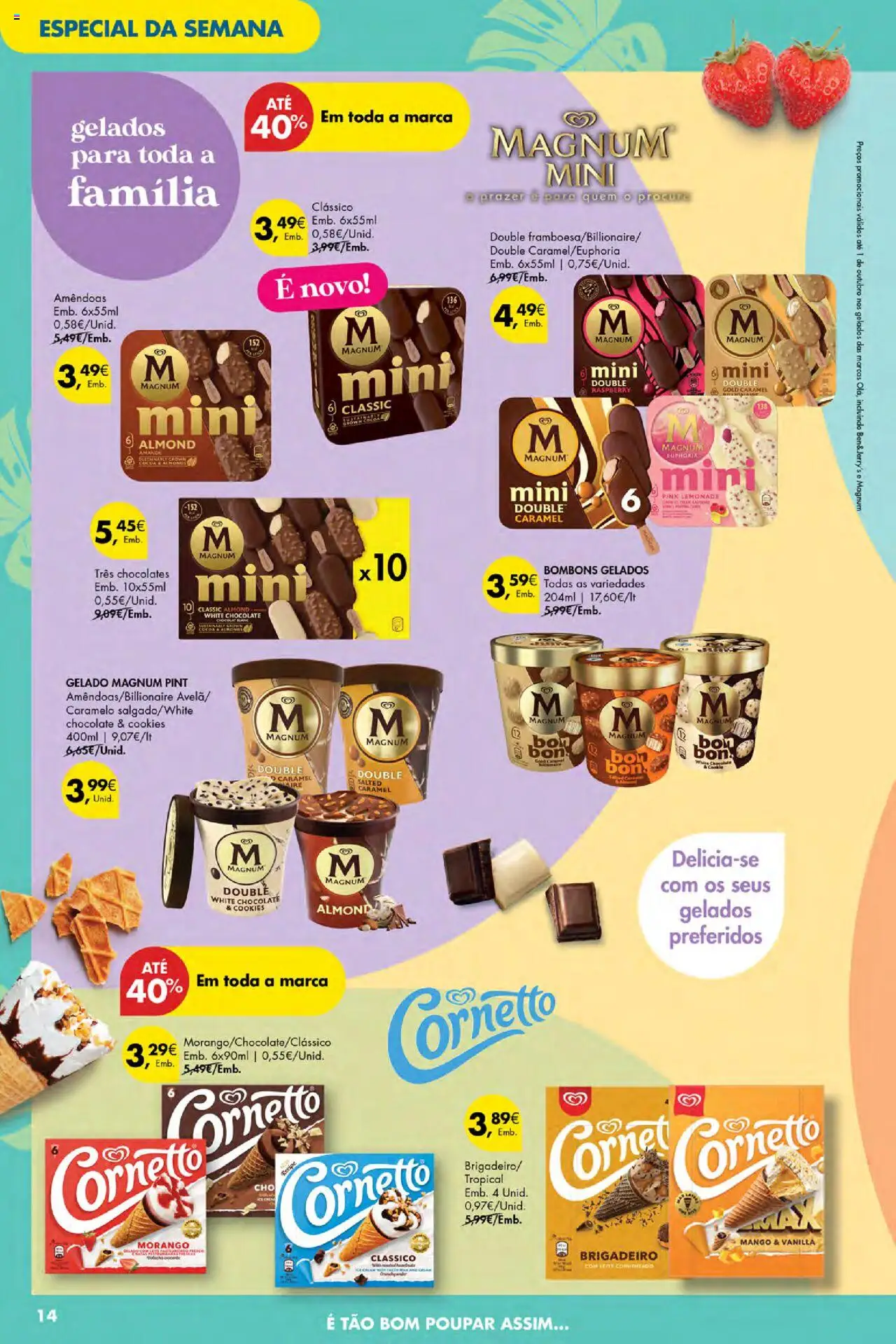Pingo Doce Poupe Esta Semana Açores │ válido de 24.07.2025 | Página: 14 | Produtos: Amêndoas, Chocolates, Gelado, Chocolate