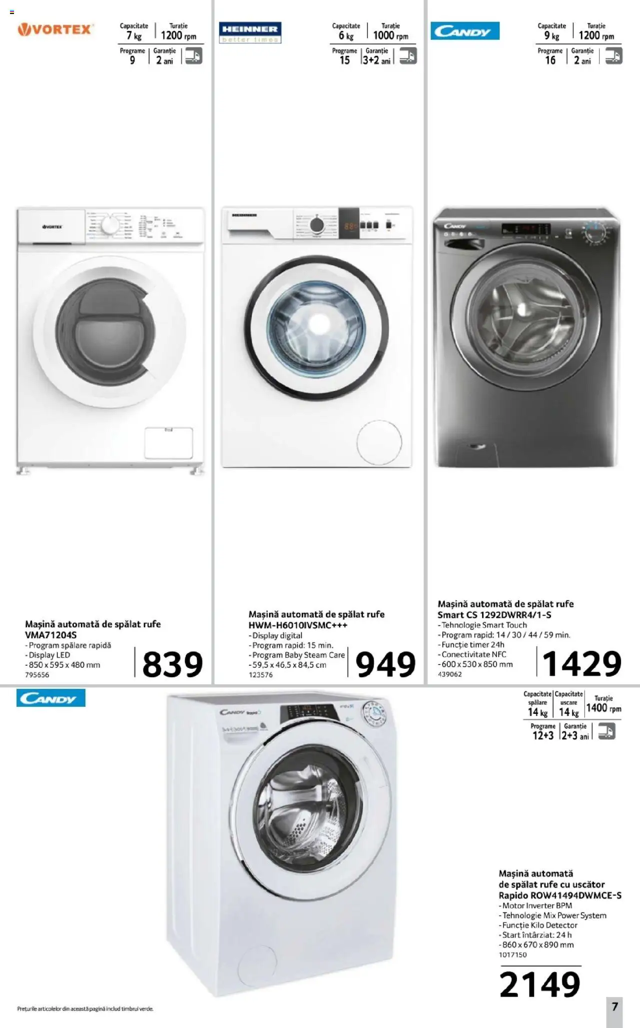 Noul catalog Selgros – valabil de la 03.10.2025 | Pagină: 7 | Produse: Uscător, Babak